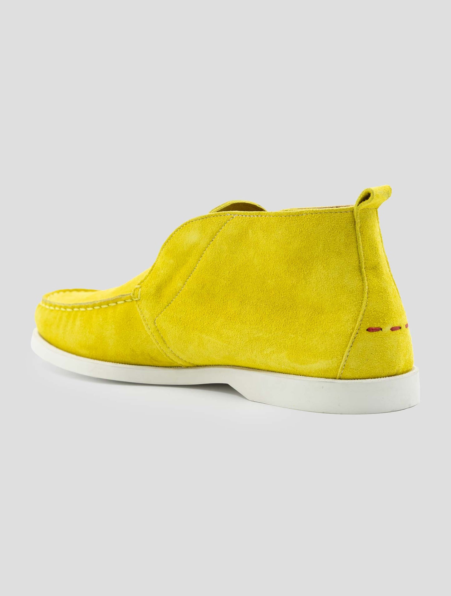 Kiton Yellow Leather Suede Loafers