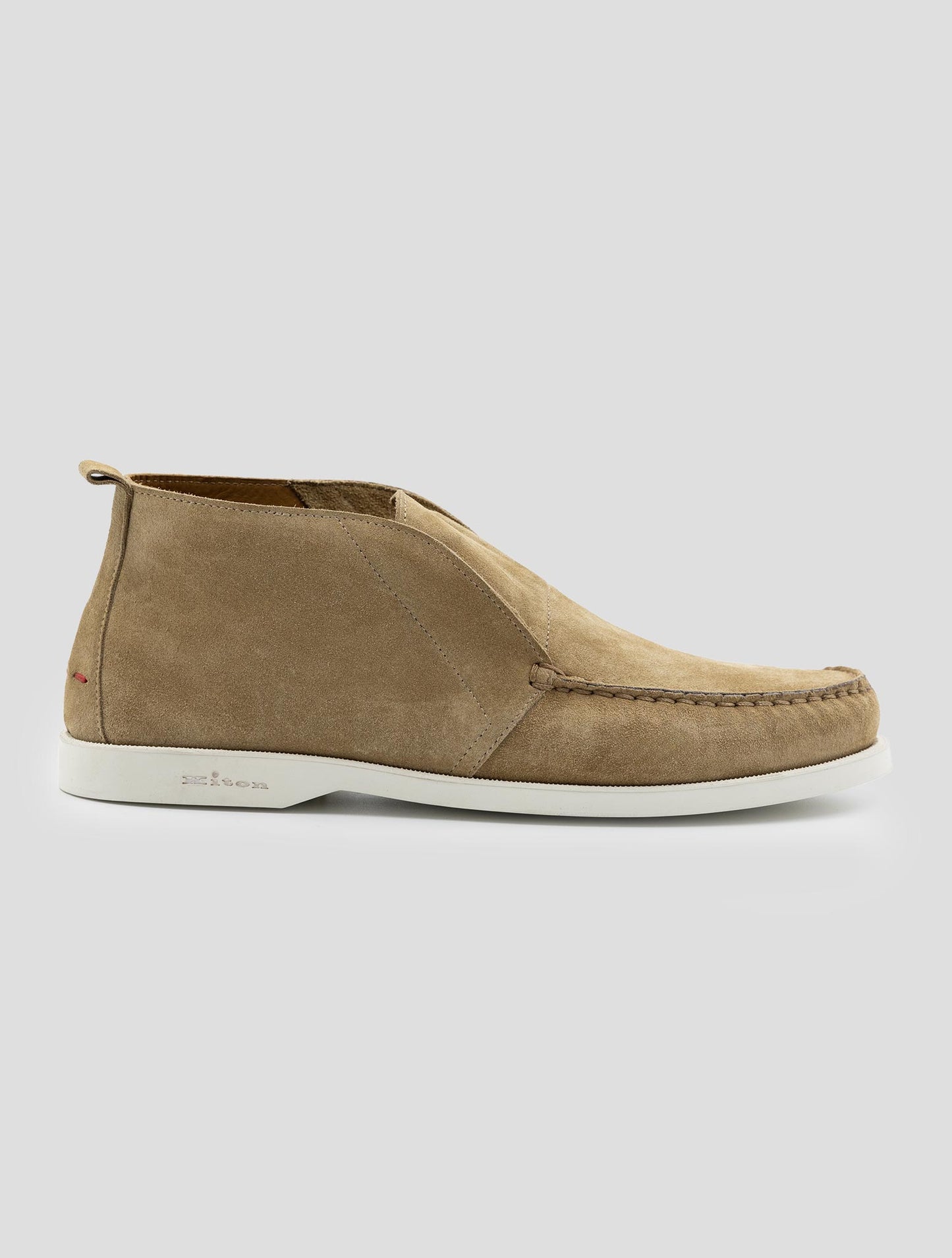 Kiton Beige Leather Suede Loafers