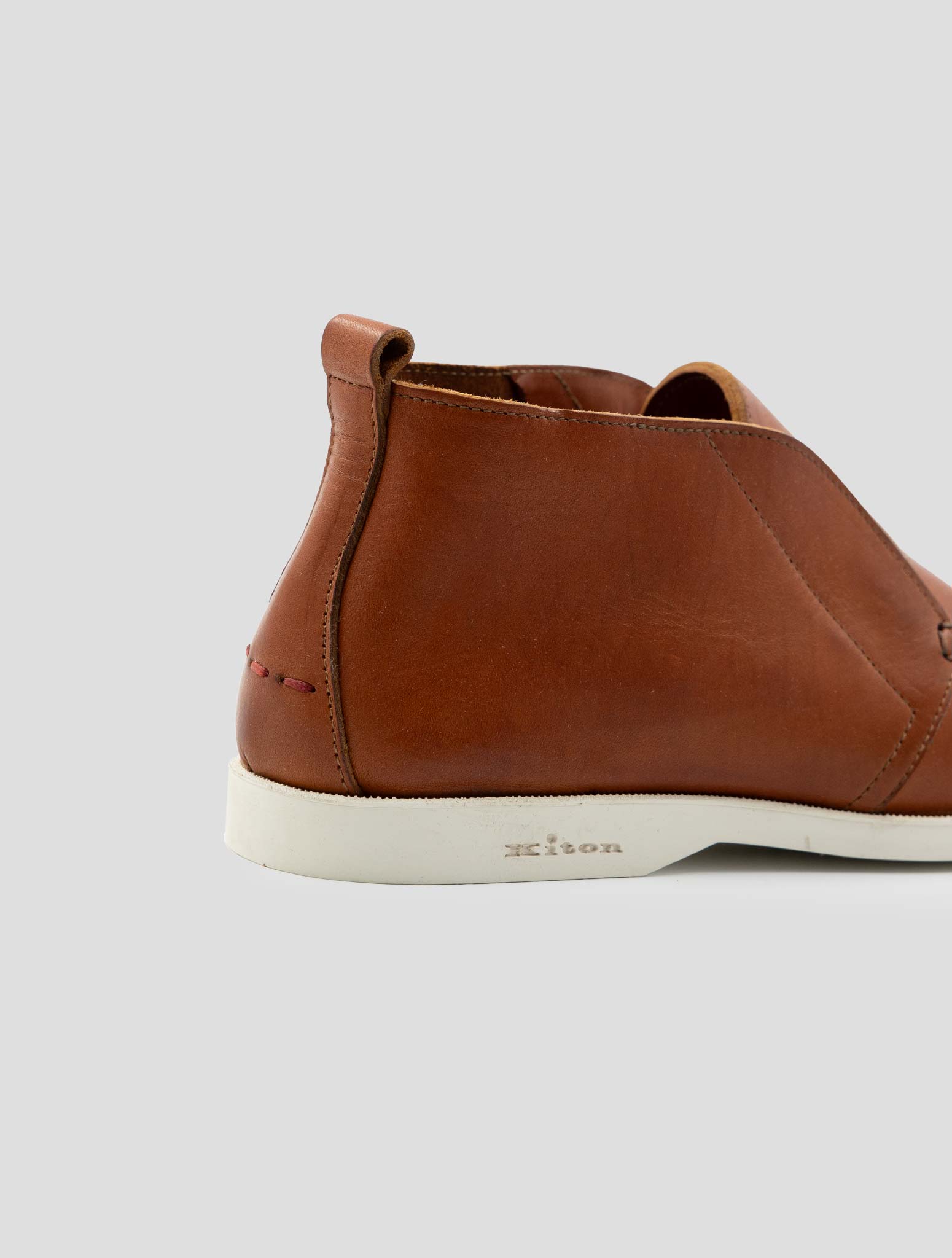Kiton Brown Leather Loafers