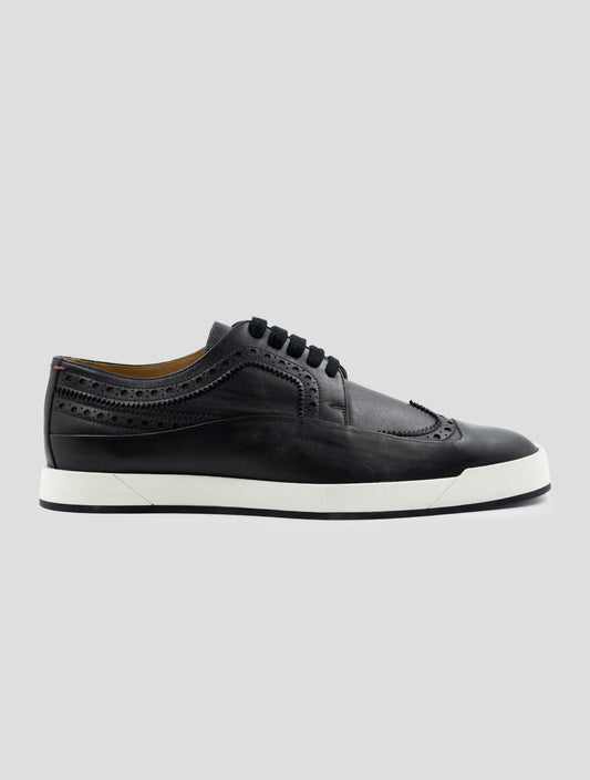 Kiton Black Leather Sneakers