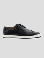 Kiton Black Leather Sneakers