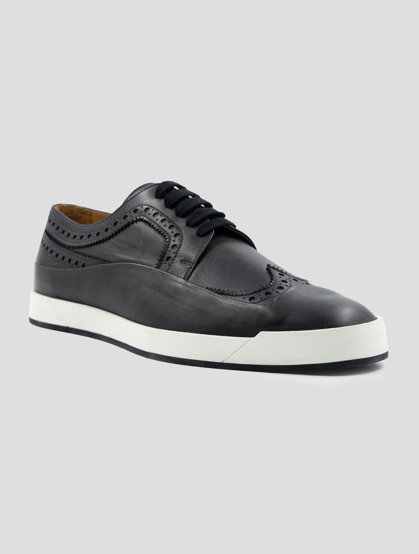 Kiton Black Leather Sneakers