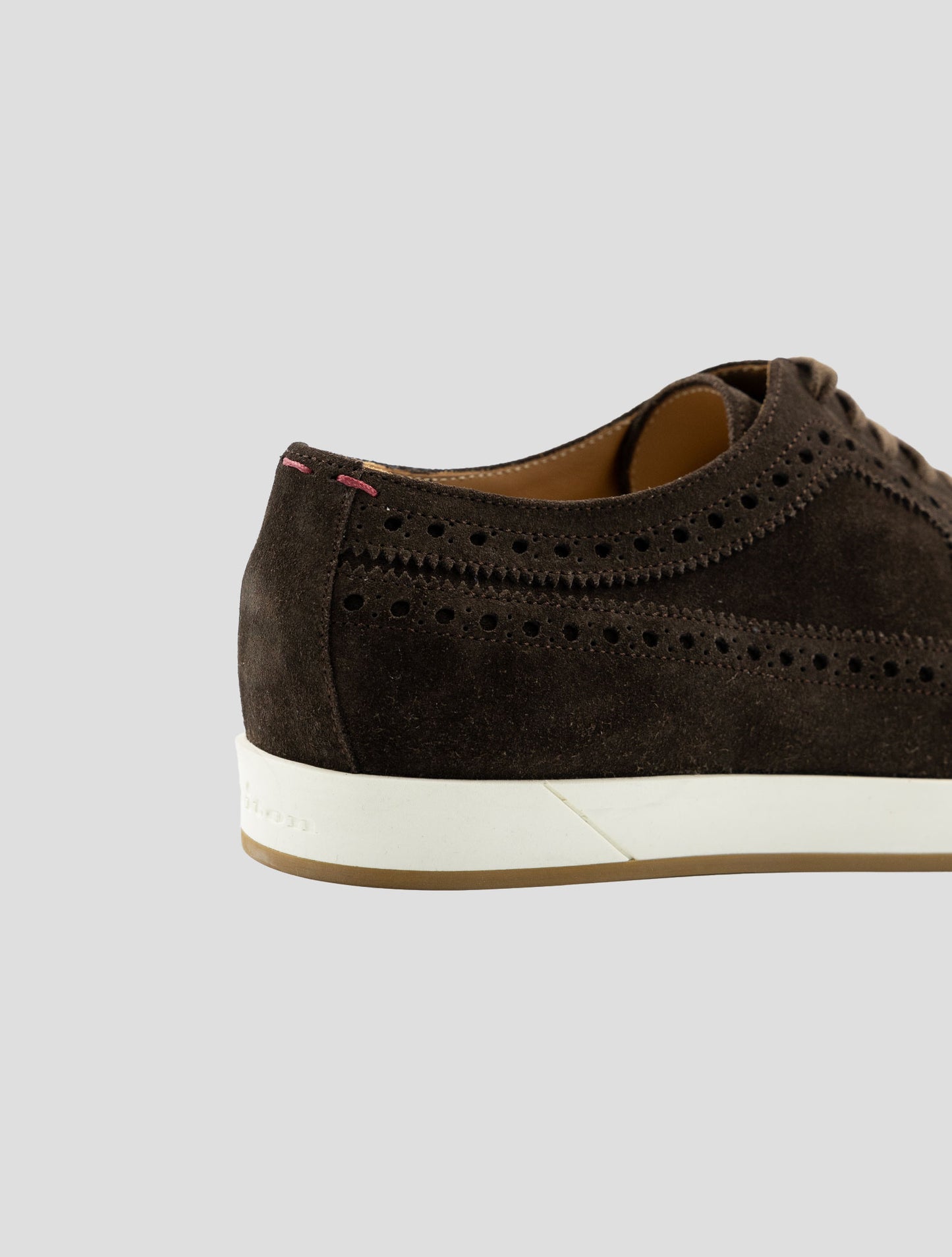 Kiton Brown Leather Suede Sneakers