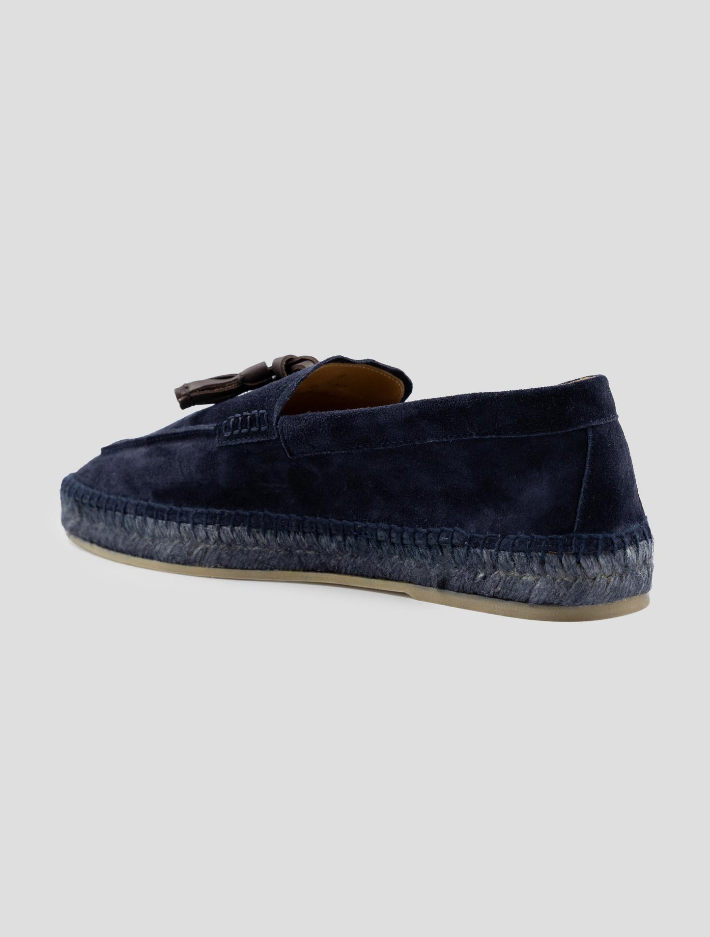 Kiton Dark blue Leather Suede Esparillas