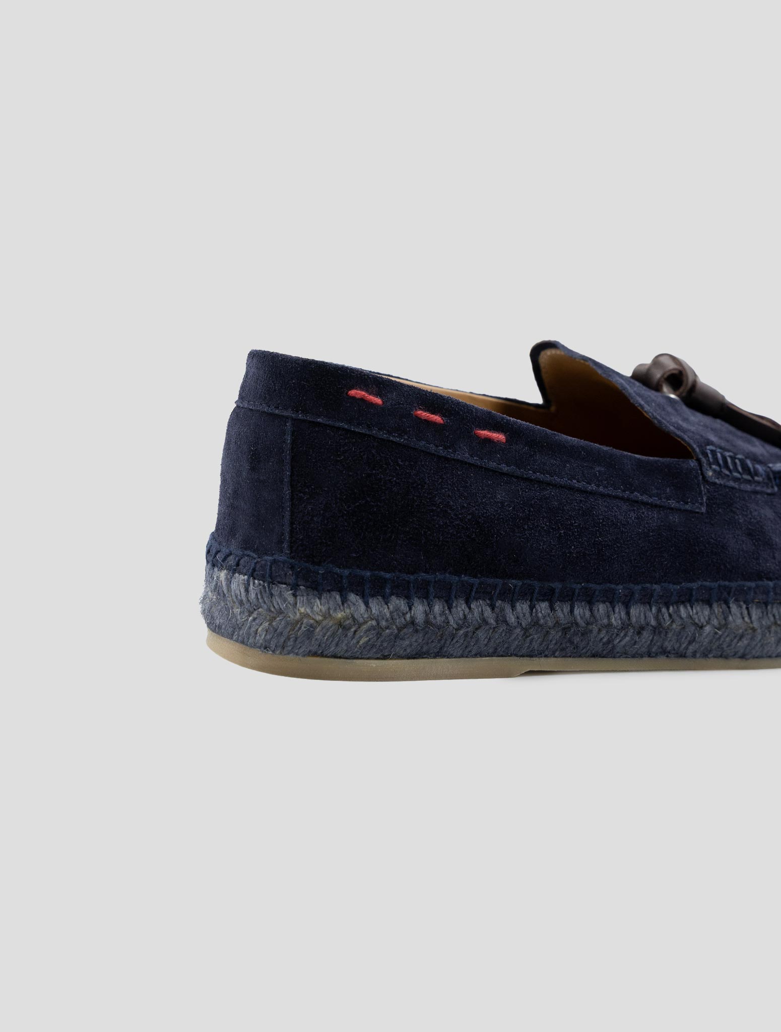 Kiton Dark blue Leather Suede Esparillas