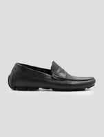 Kiton Black Leather Loafers