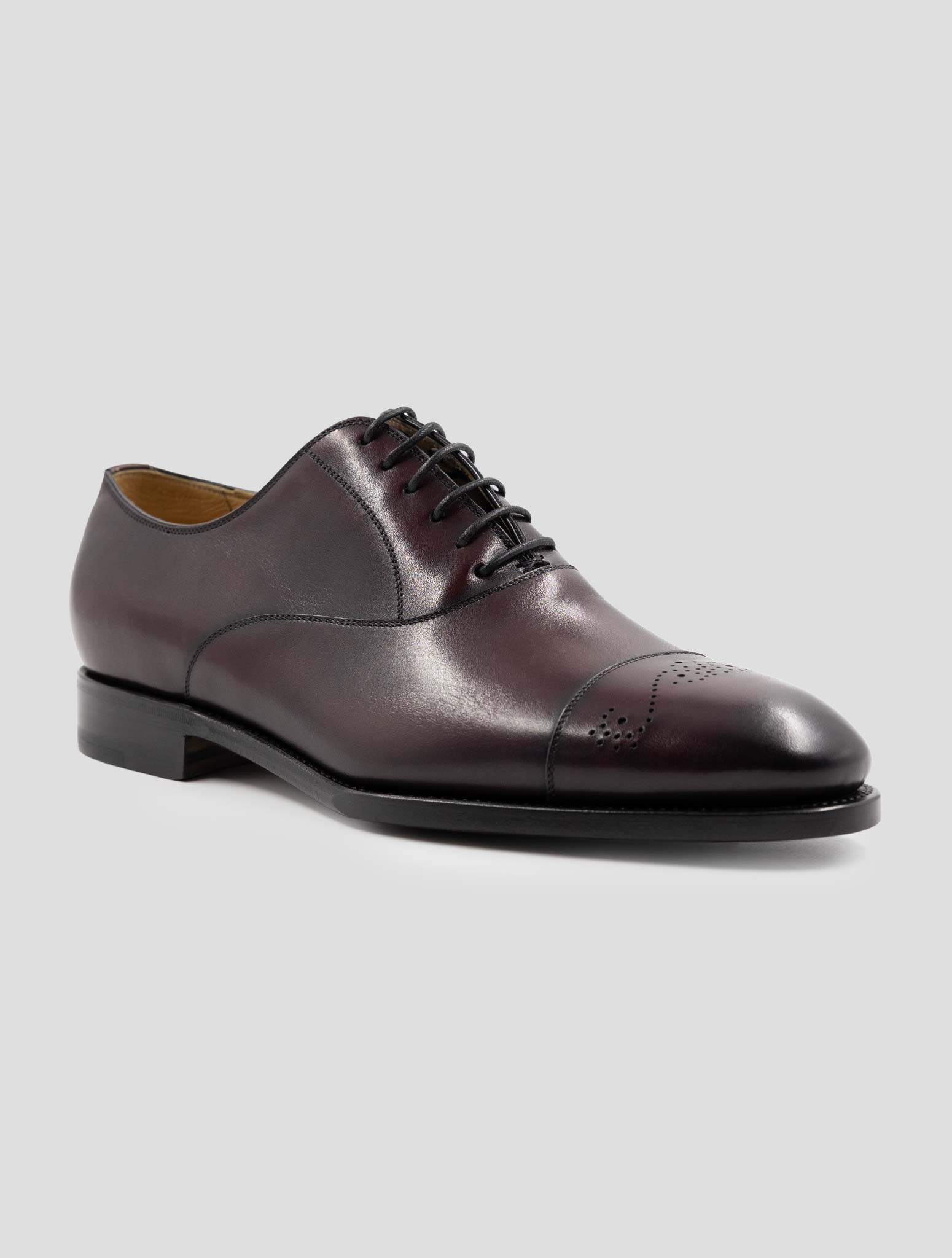 Kiton Burgundy Leather Dress Shoes