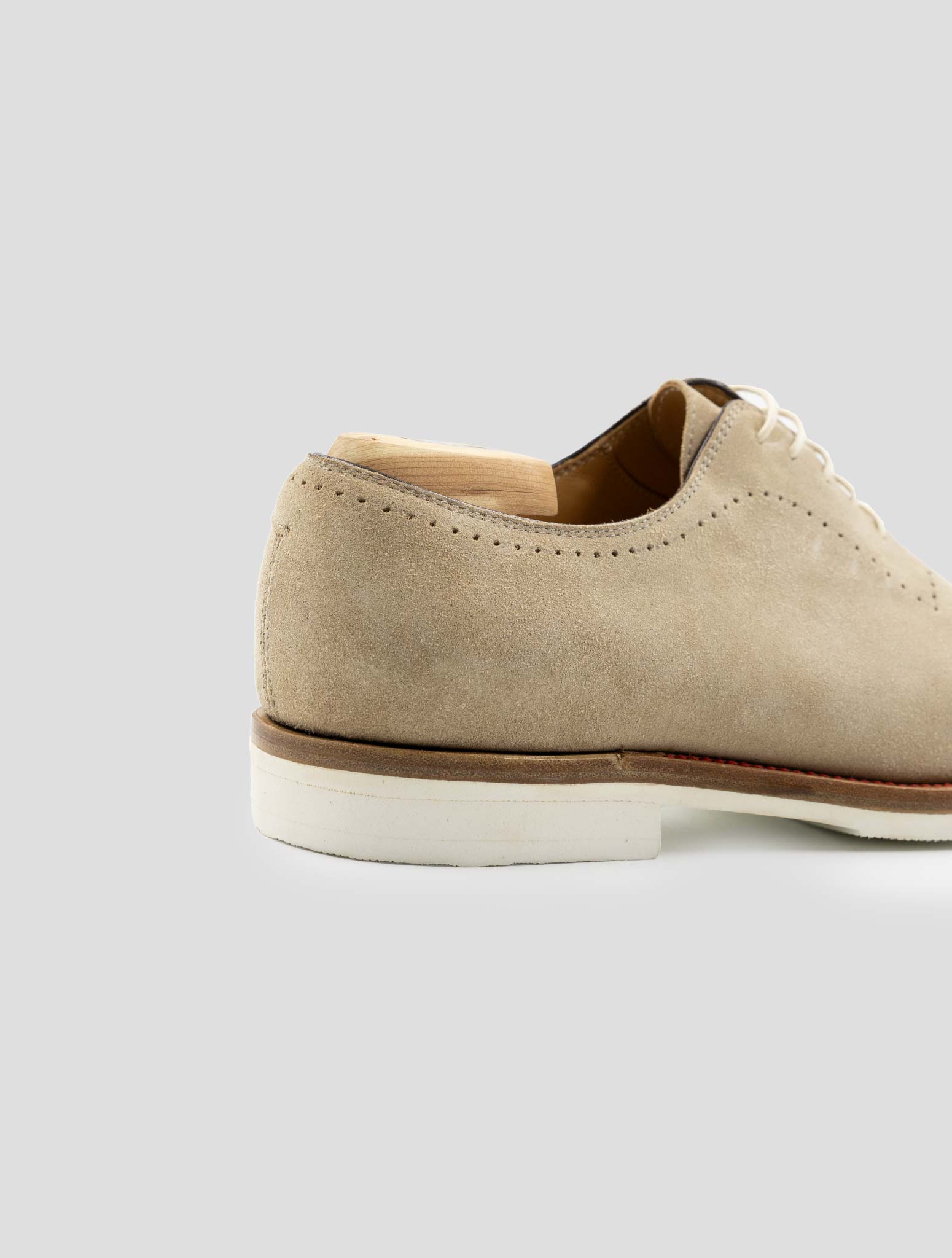 Kiton Beige Leather Suede Dress Shoes