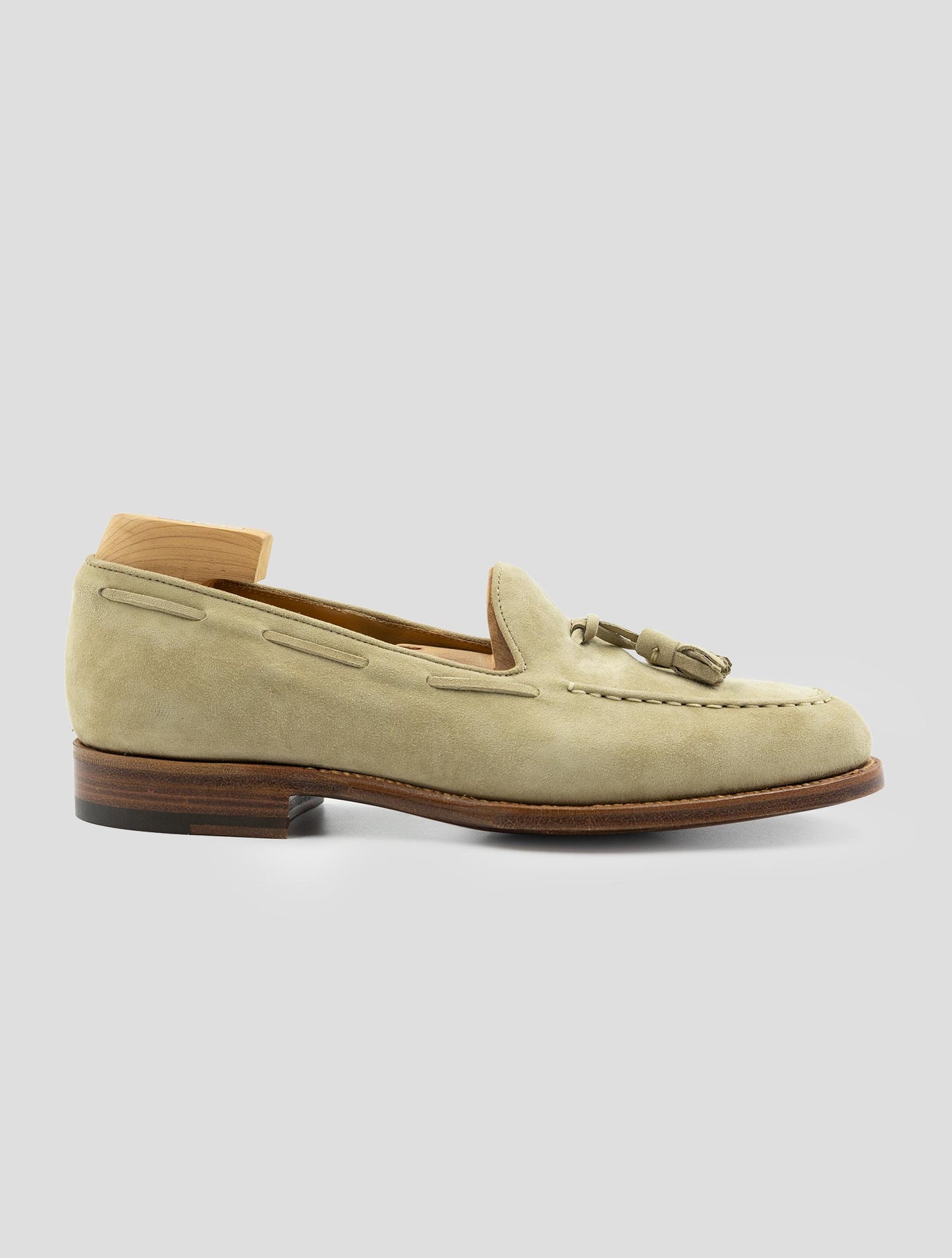 Kiton Beige Leather Suede Loafers