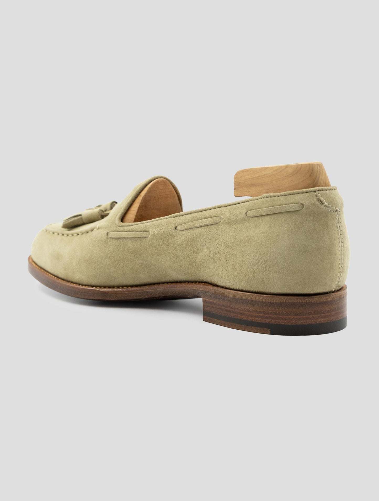 Kiton Beige Leather Suede Loafers