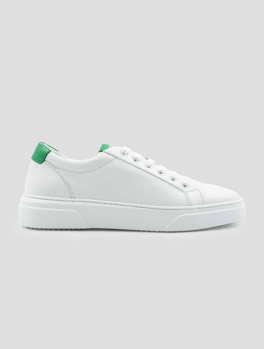 Kiton Knt White Green Sneakers