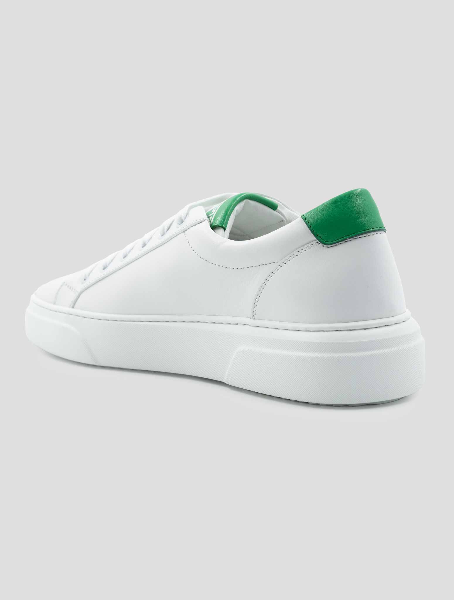 Kiton Knt White Green Sneakers