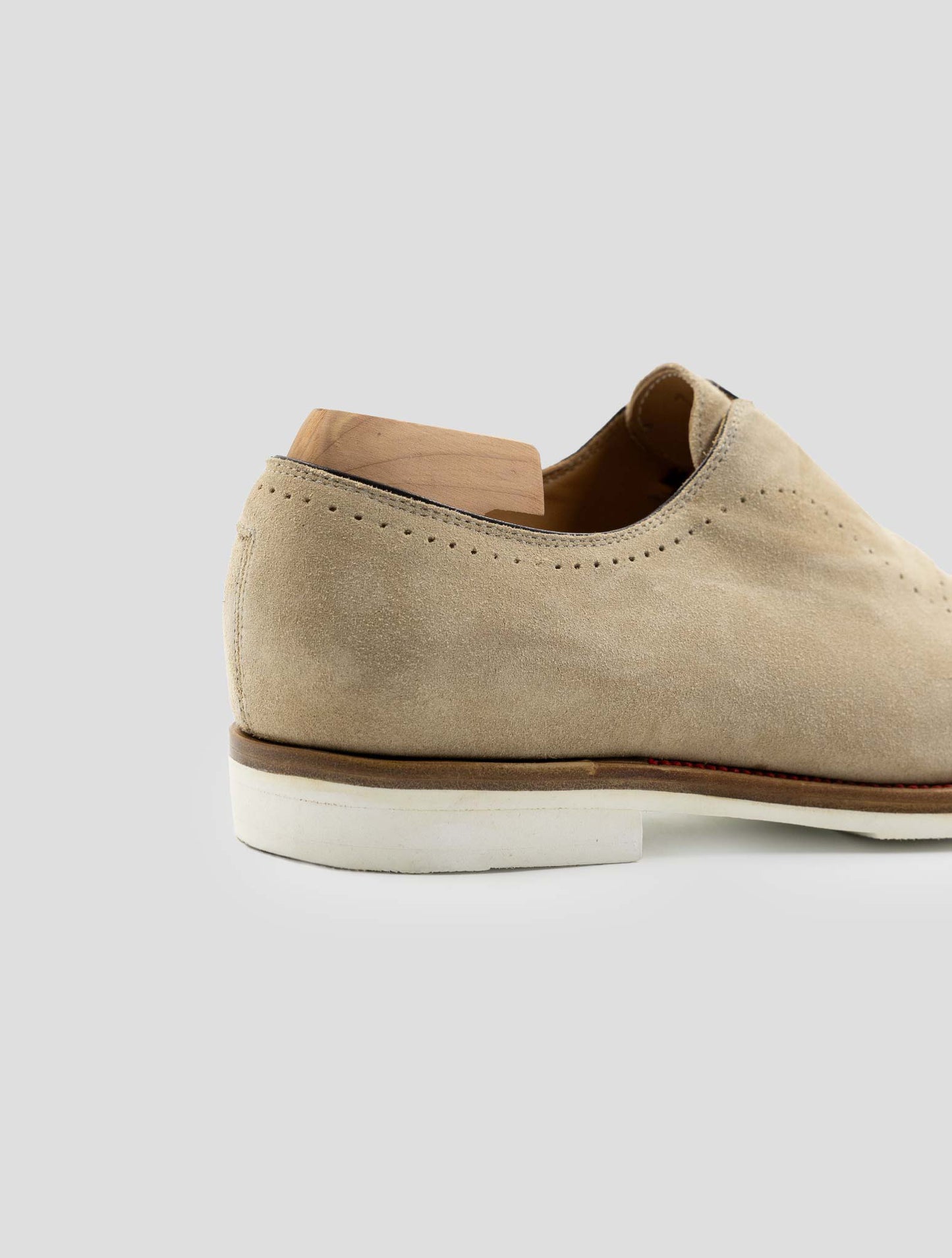 Kiton Beige Leather Suede Dress Shoes