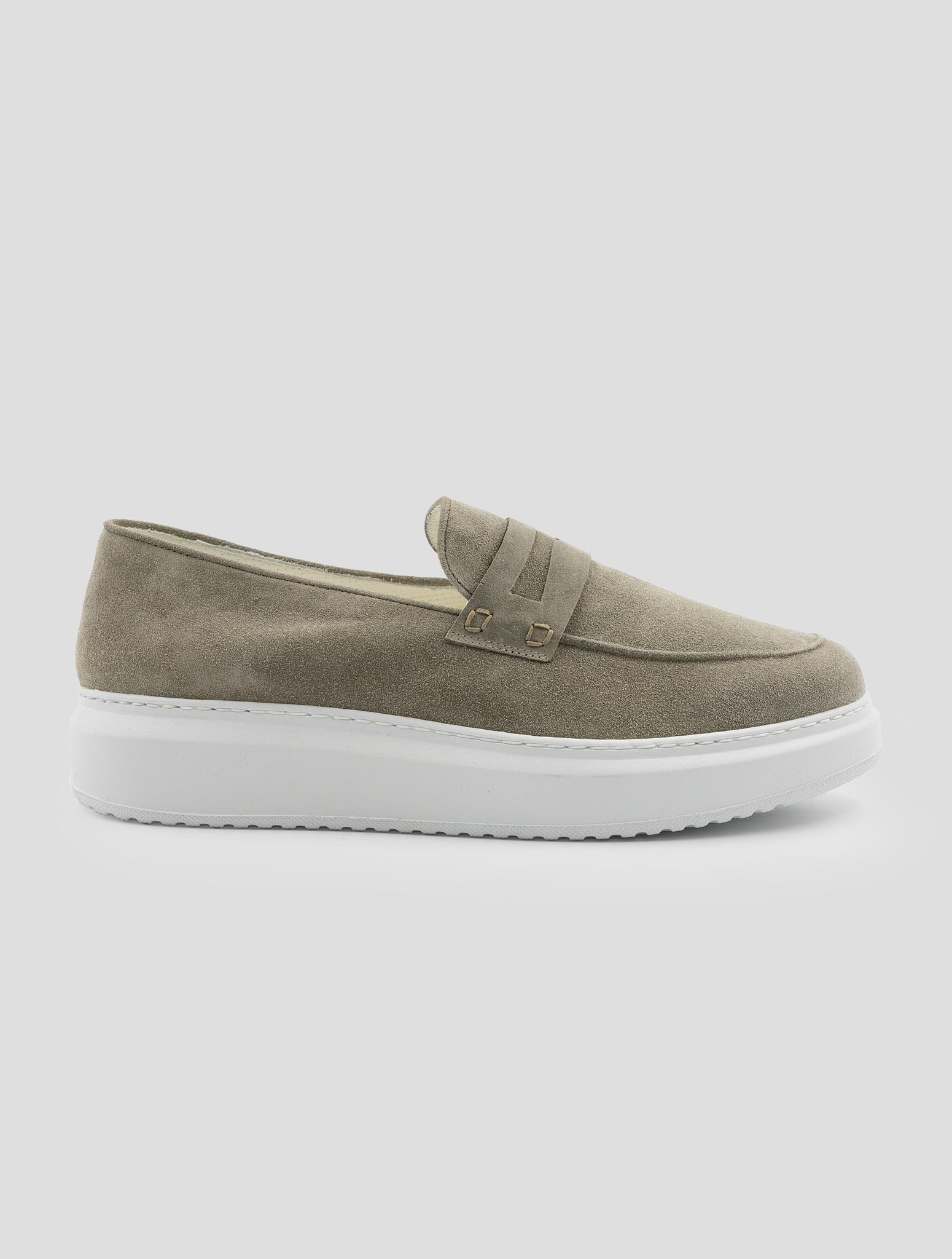 Kiton Beige Leather Suede Loafers