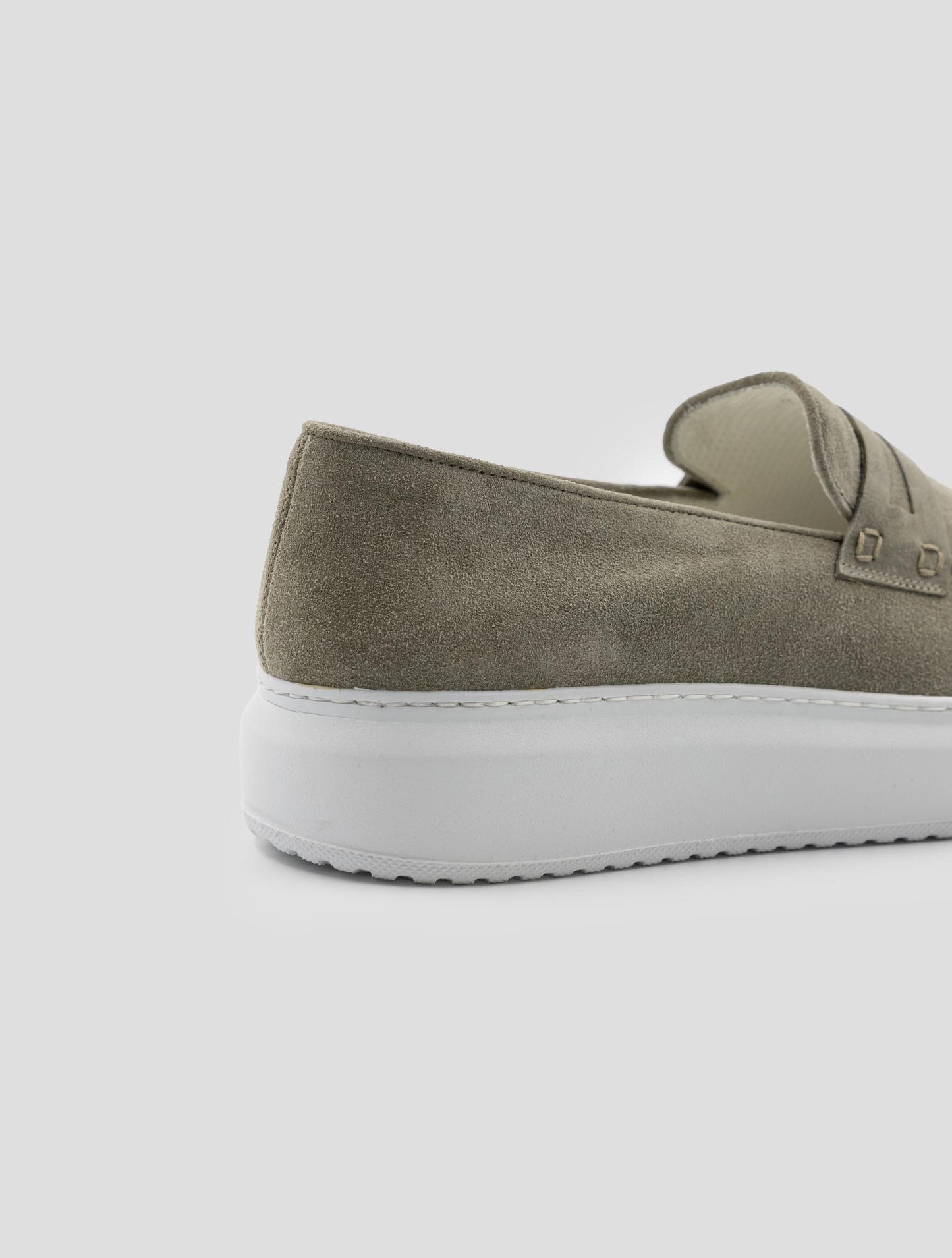 Kiton Beige Leather Suede Loafers