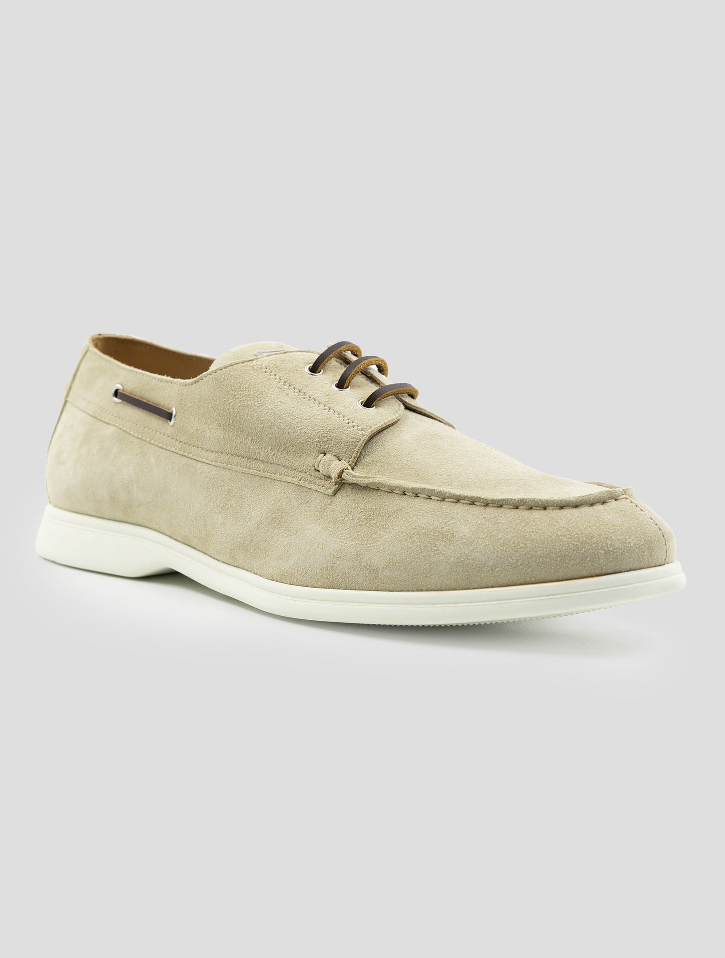 Kiton Beige Leather Suede Loafers