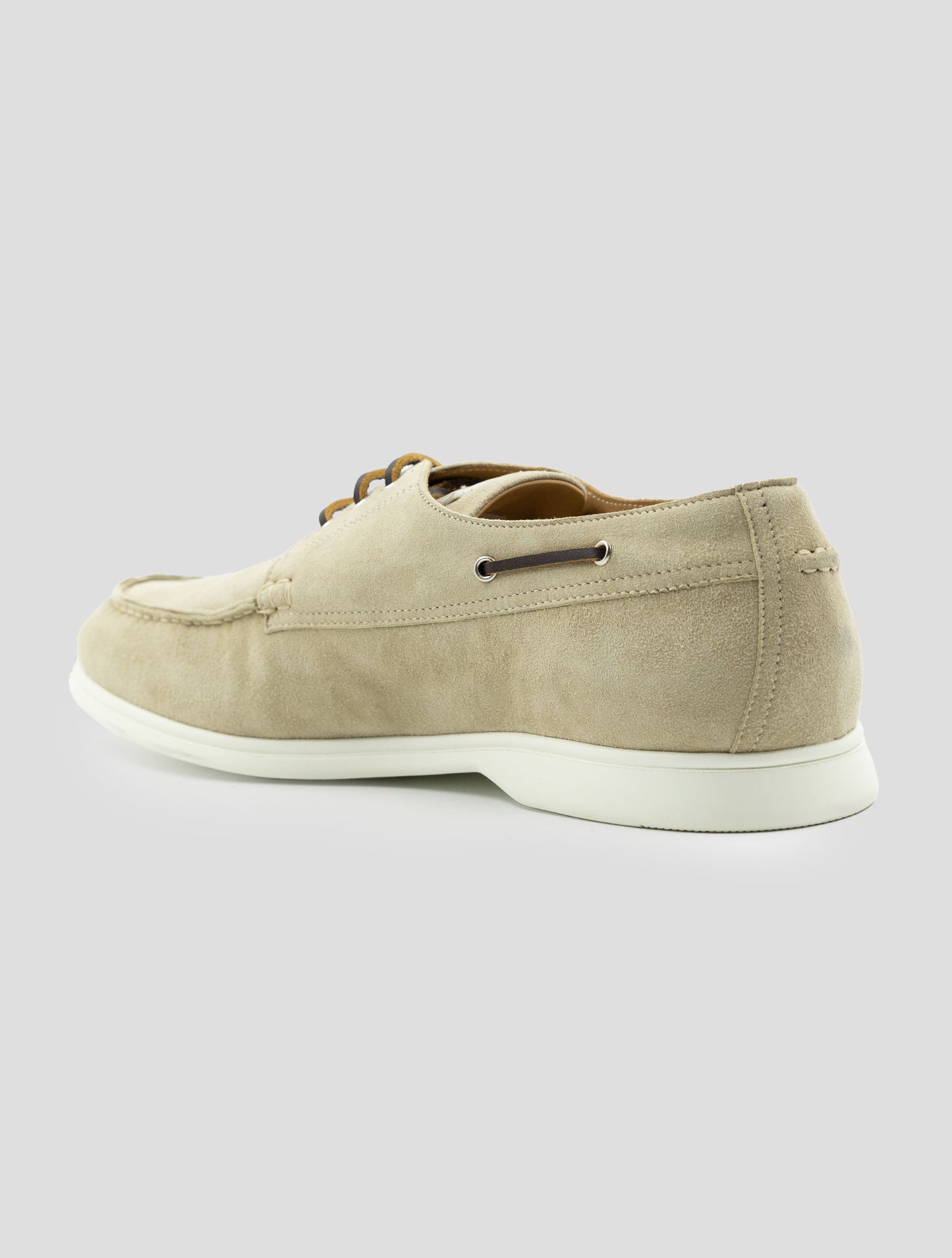 Kiton Beige Leather Suede Loafers