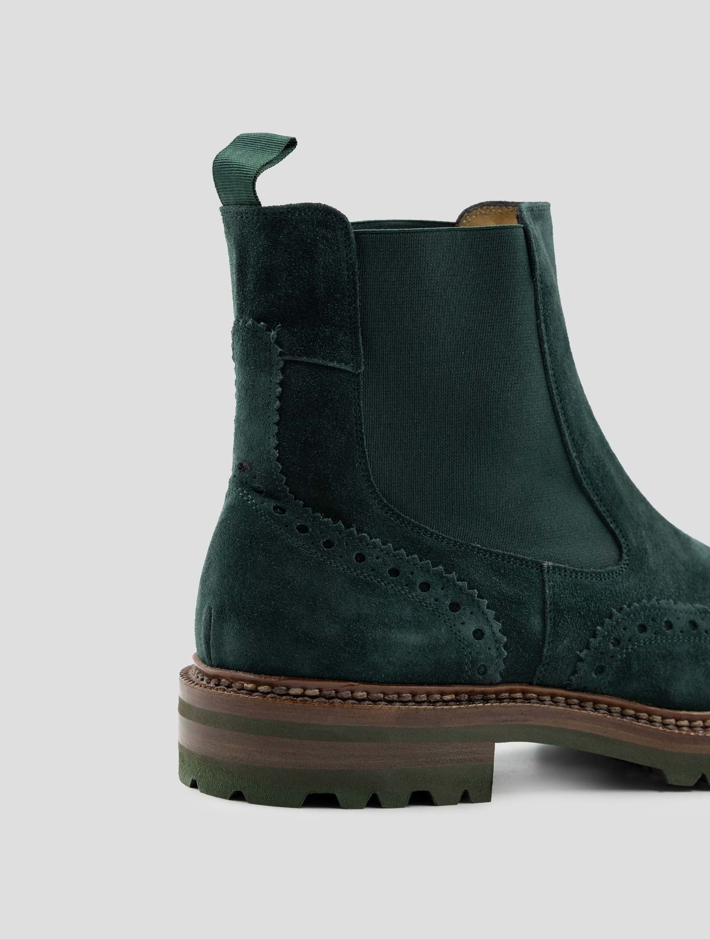 Kiton Green Leather Suede Boots