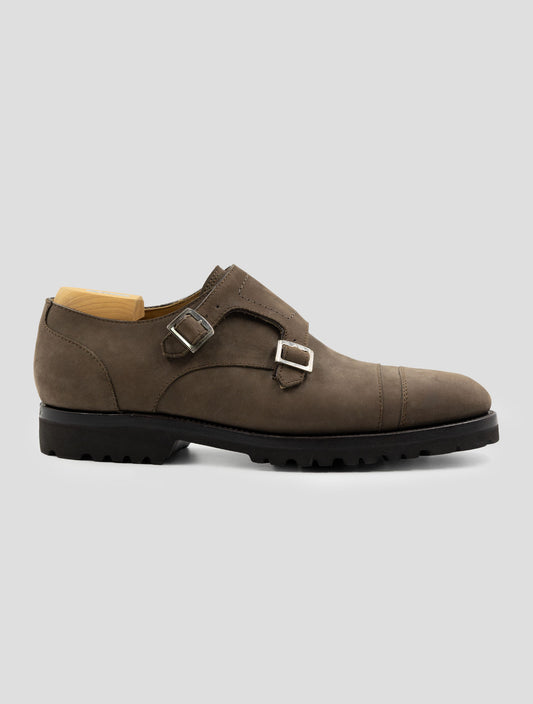Kiton Brown Leather Suede Dress Shoes
