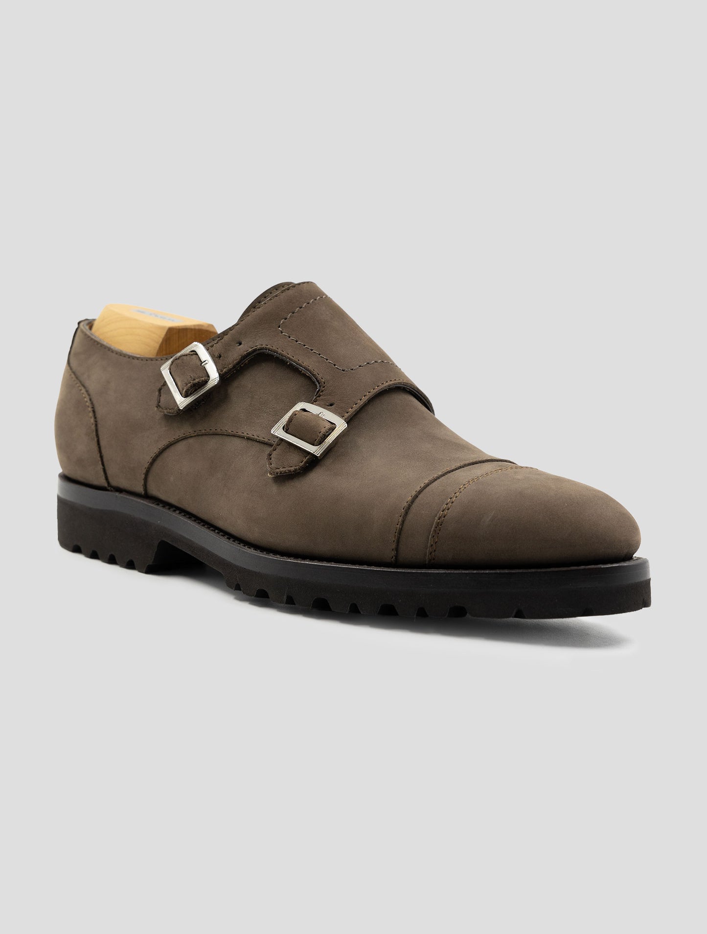 Kiton Brown Leather Suede Dress Shoes