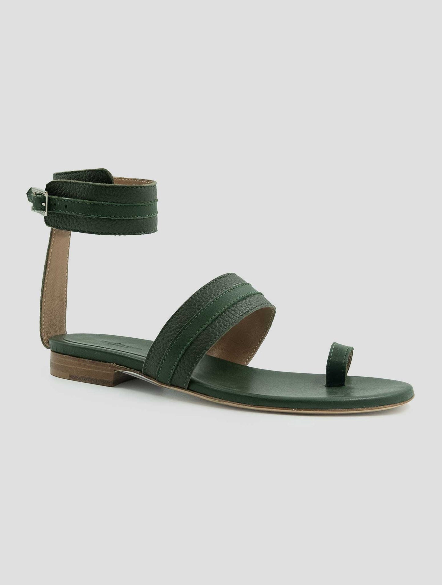 Kiton Green Leather Sandals