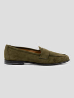 Kiton. Green Leather Suede Loafers