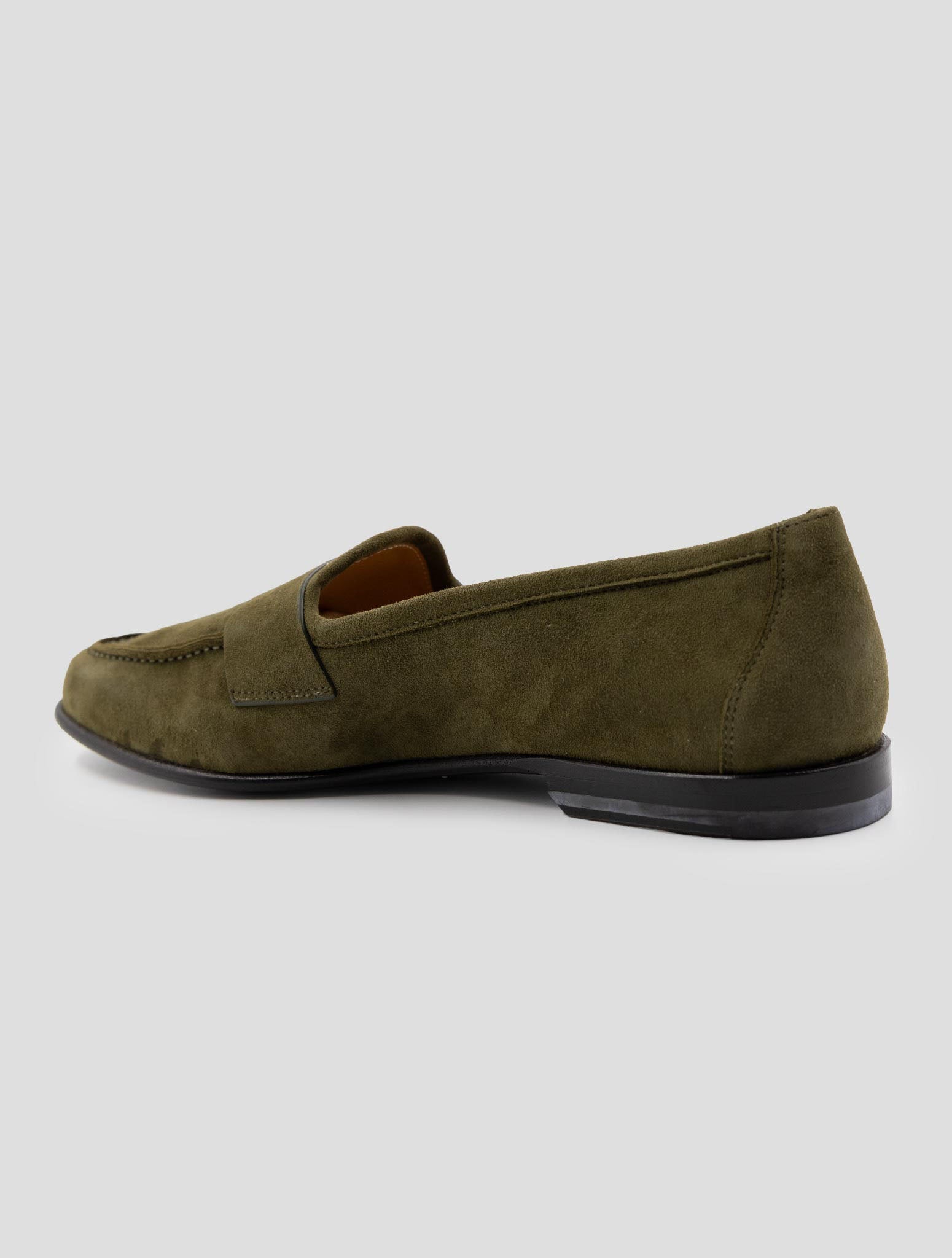 Kiton. Green Leather Suede Loafers