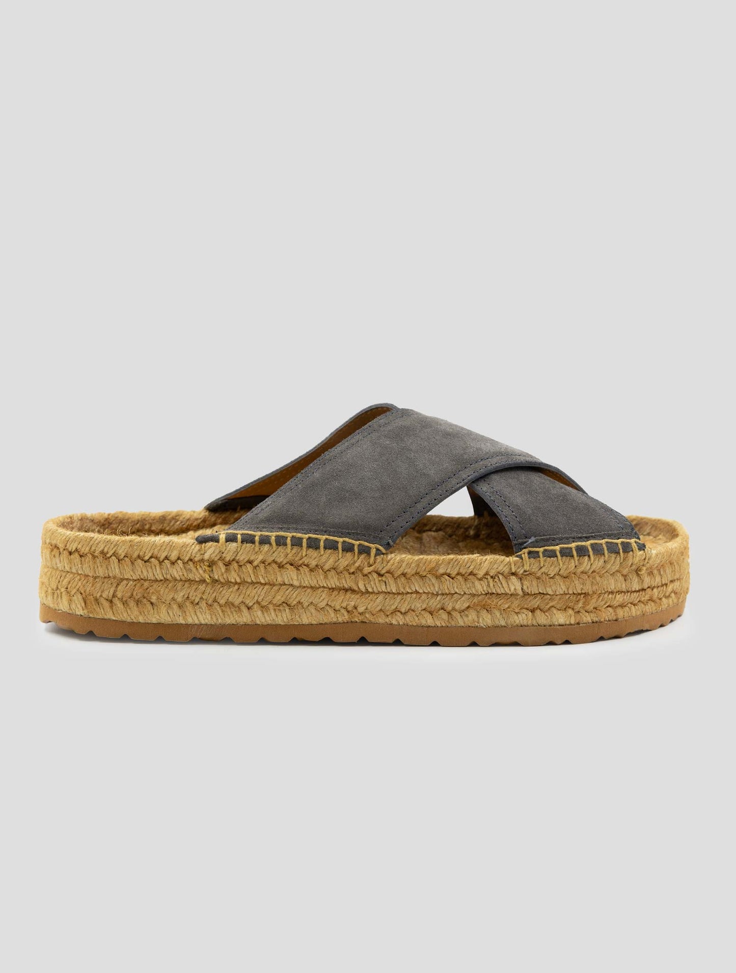 Kiton Gray Leather Suede Sandals