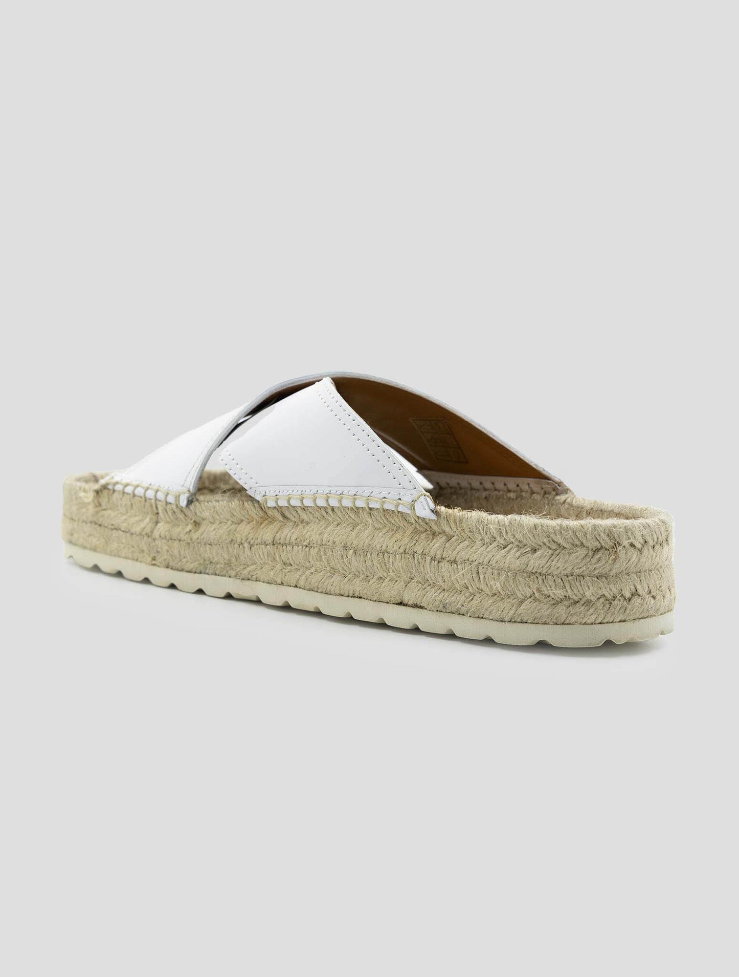 Kiton White Leather Sandals