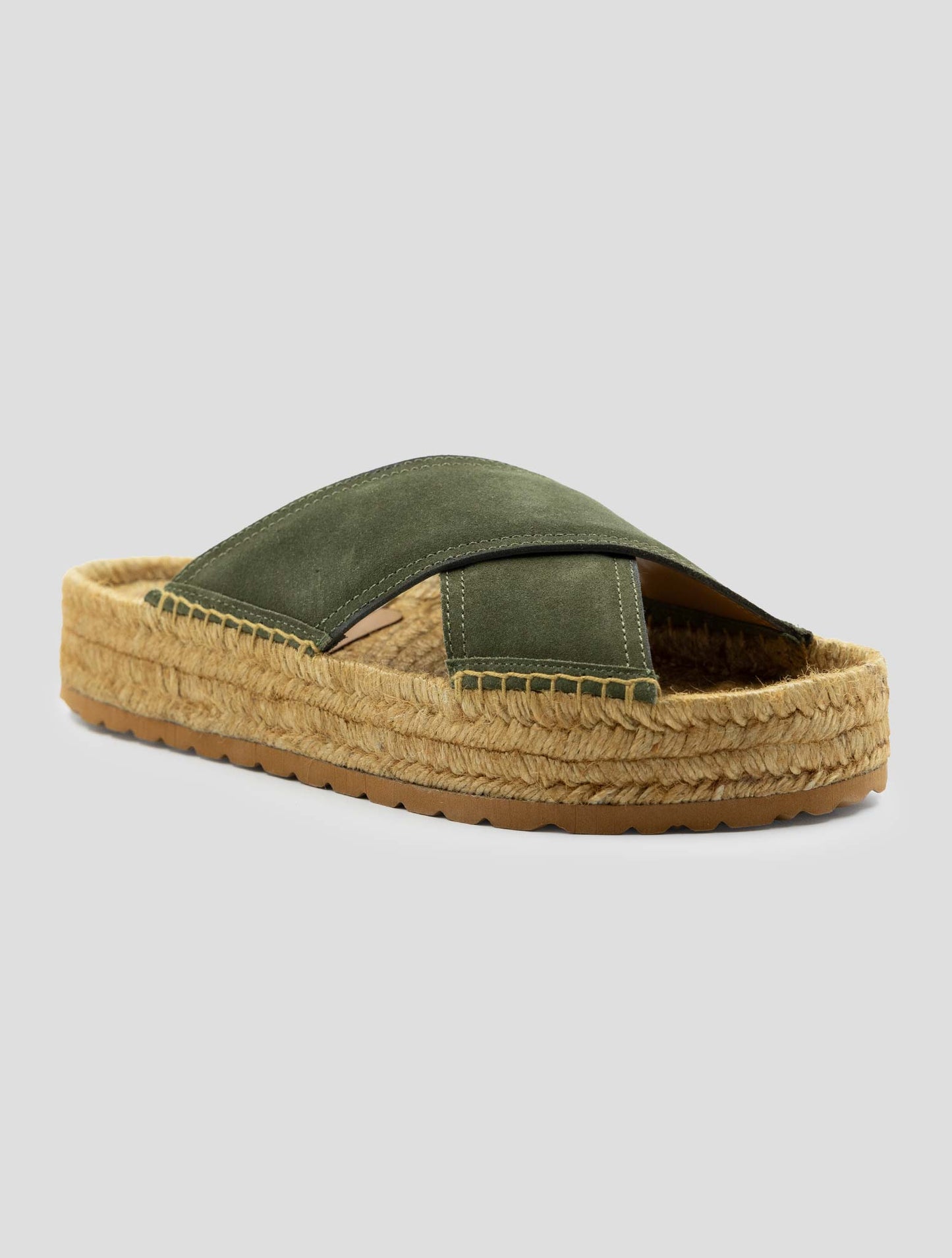 Kiton Green Leather Sandals