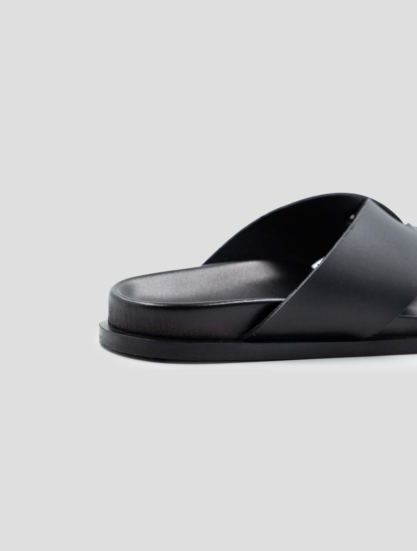 Kiton Black Leather Sandals