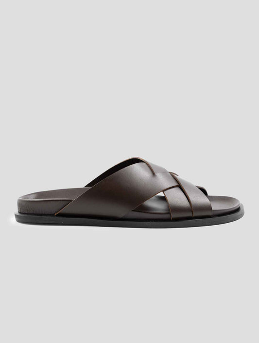 Kiton Brown Leather Sandals