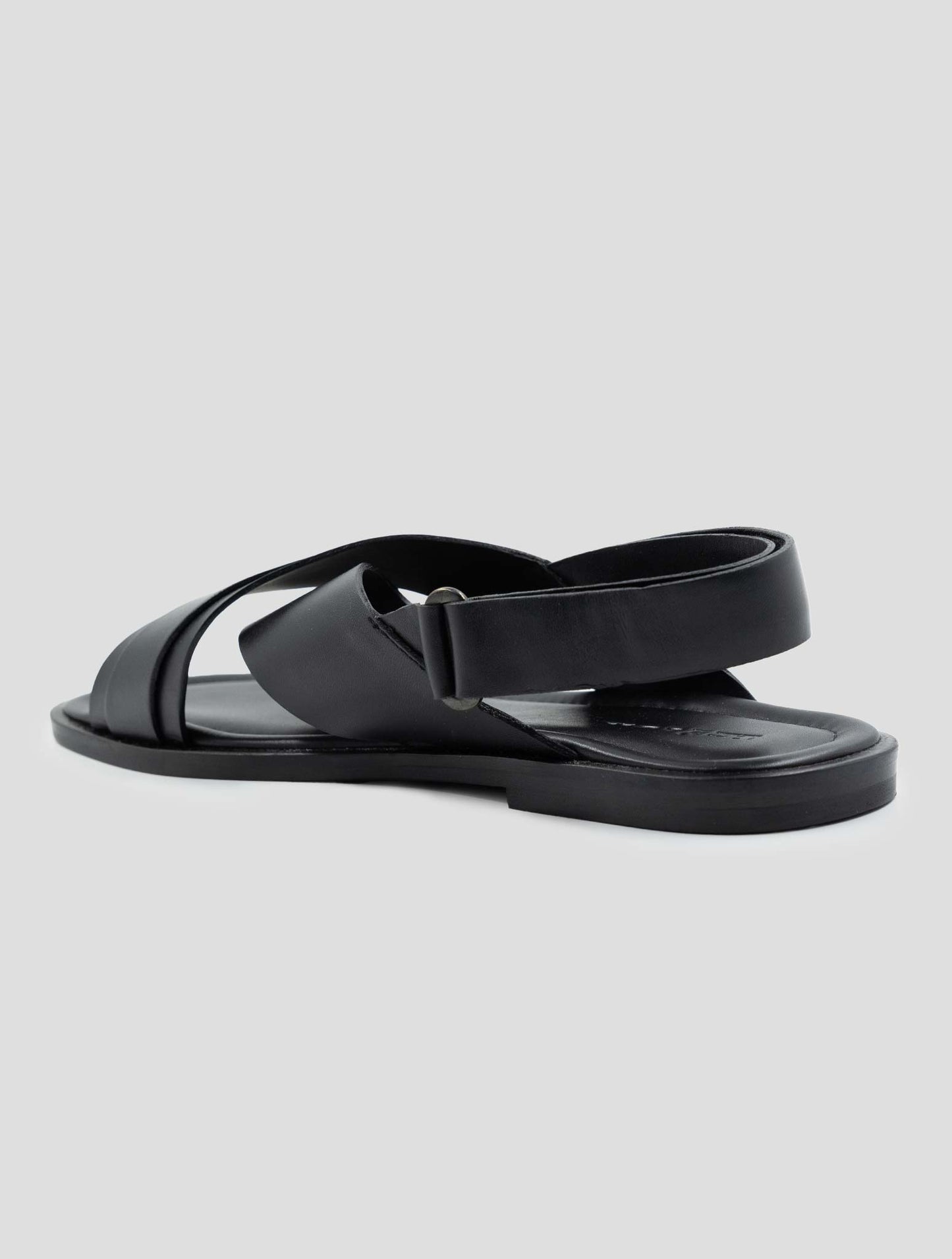 Kiton Black Leather Sandals