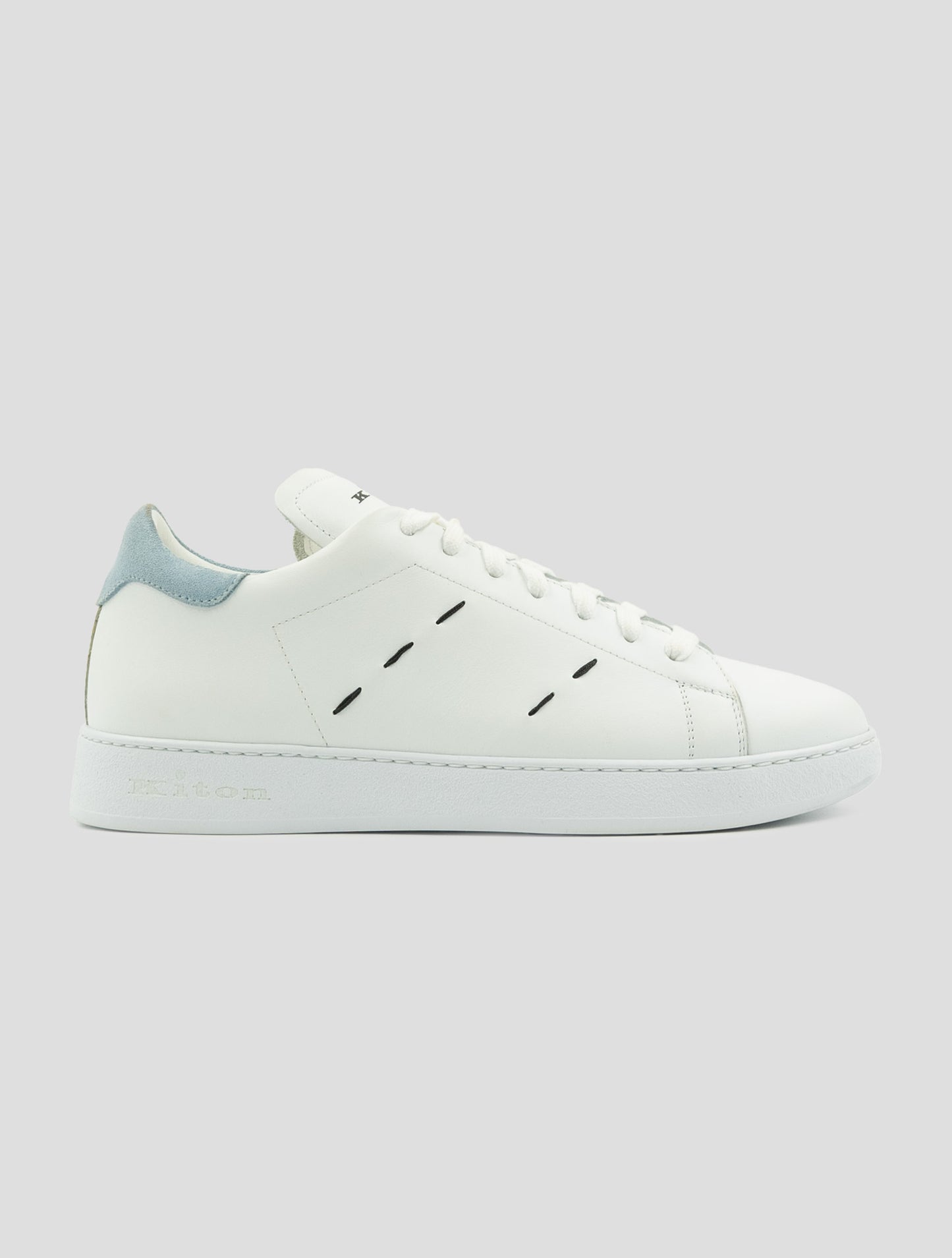 Kiton White Leather Calf Sneakers