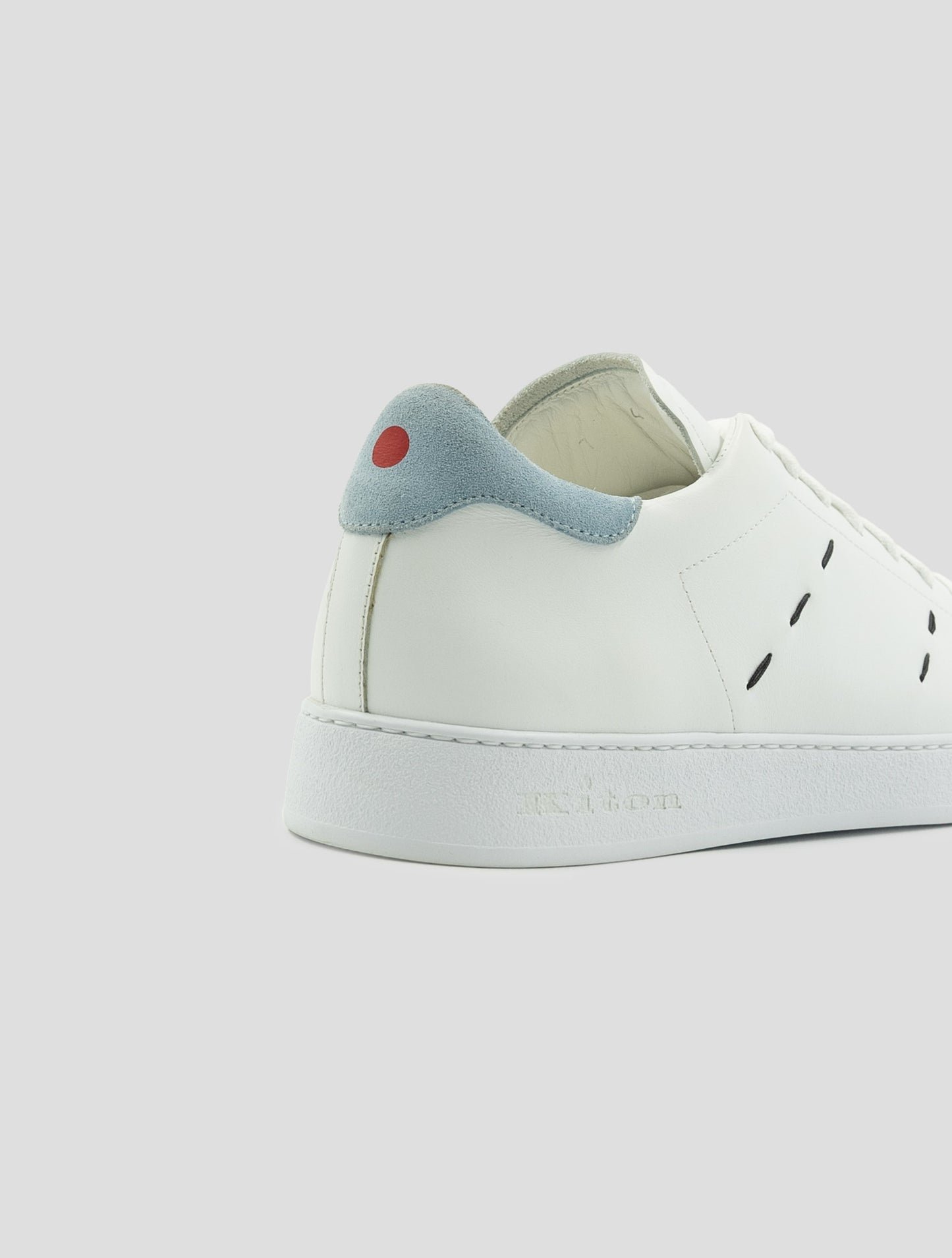 Kiton White Leather Calf Sneakers
