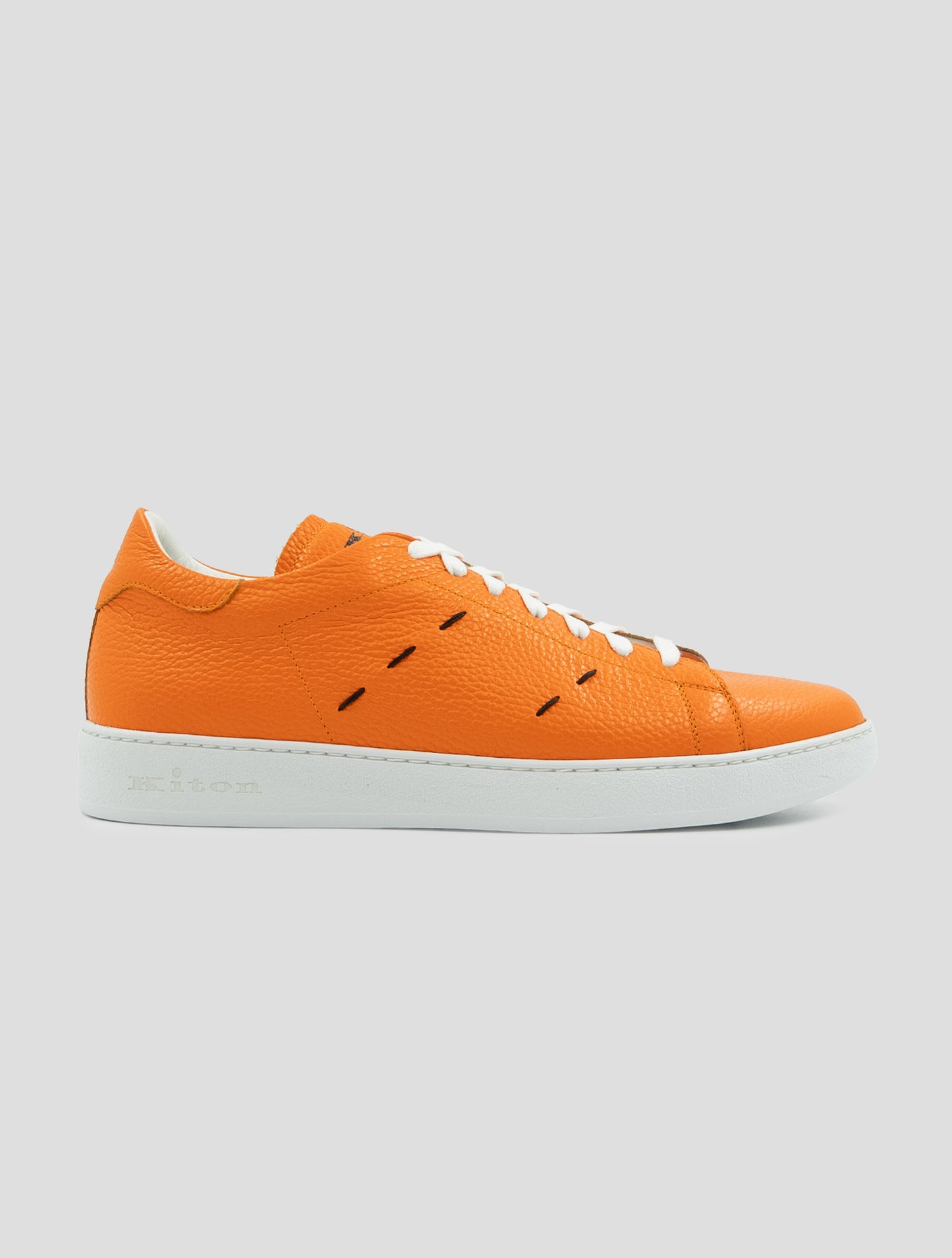 Kiton Orange Leather Sneakers