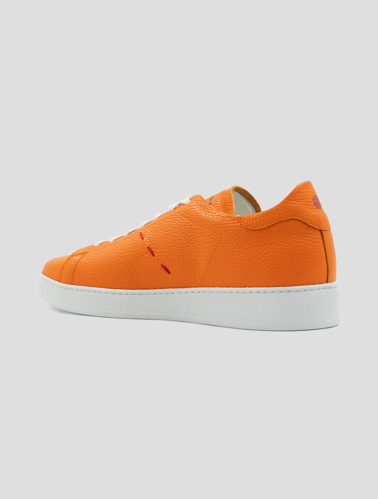 Kiton Orange Leather Sneakers