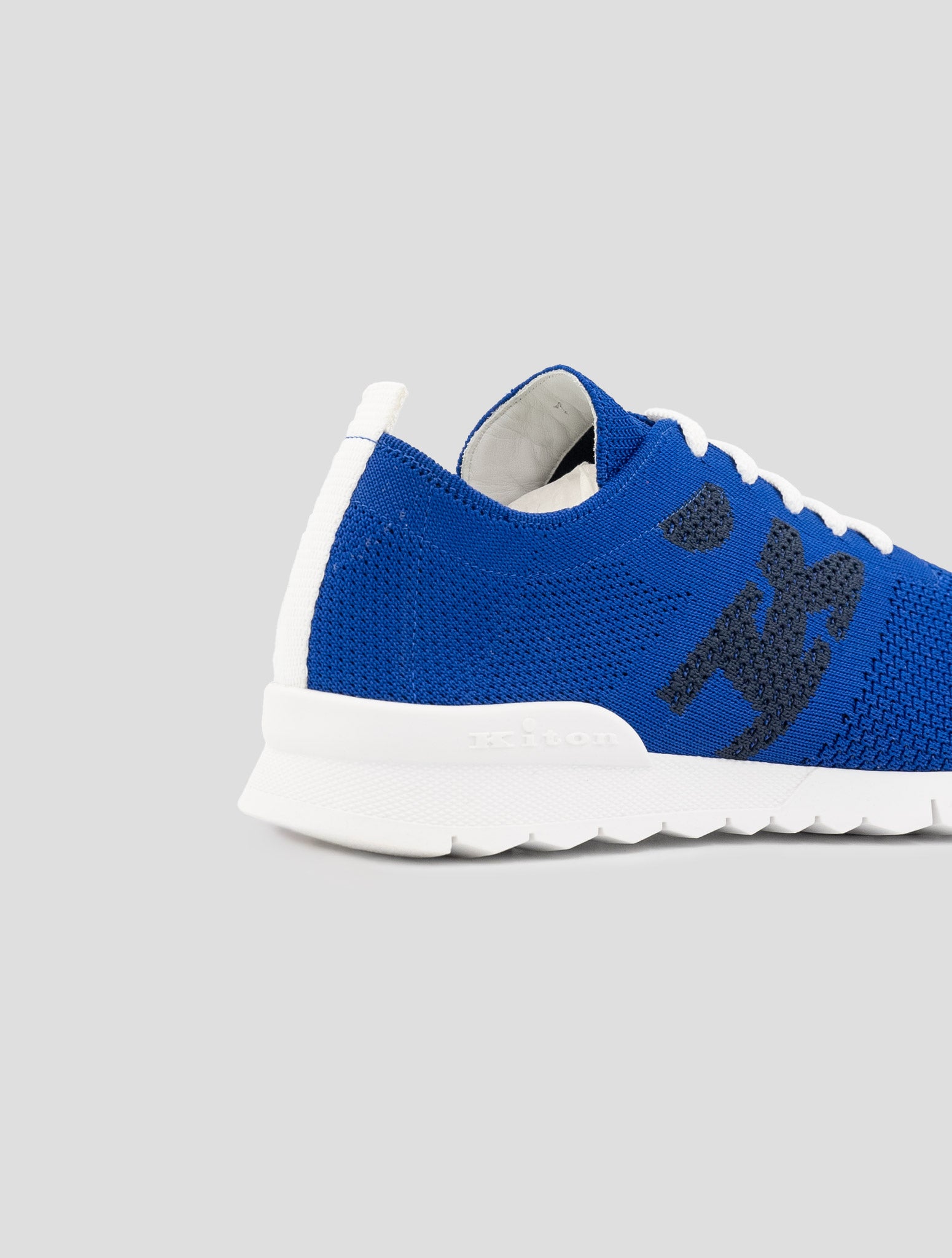 Kiton Blue Cotton Ea Sneakers