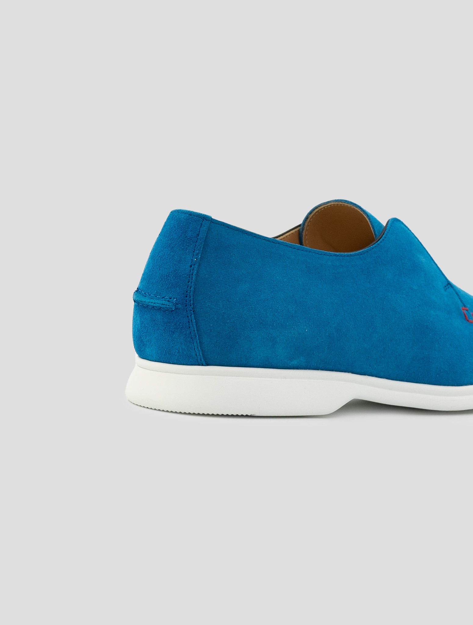 Kiton Light Blue Leather Suede Sneakers