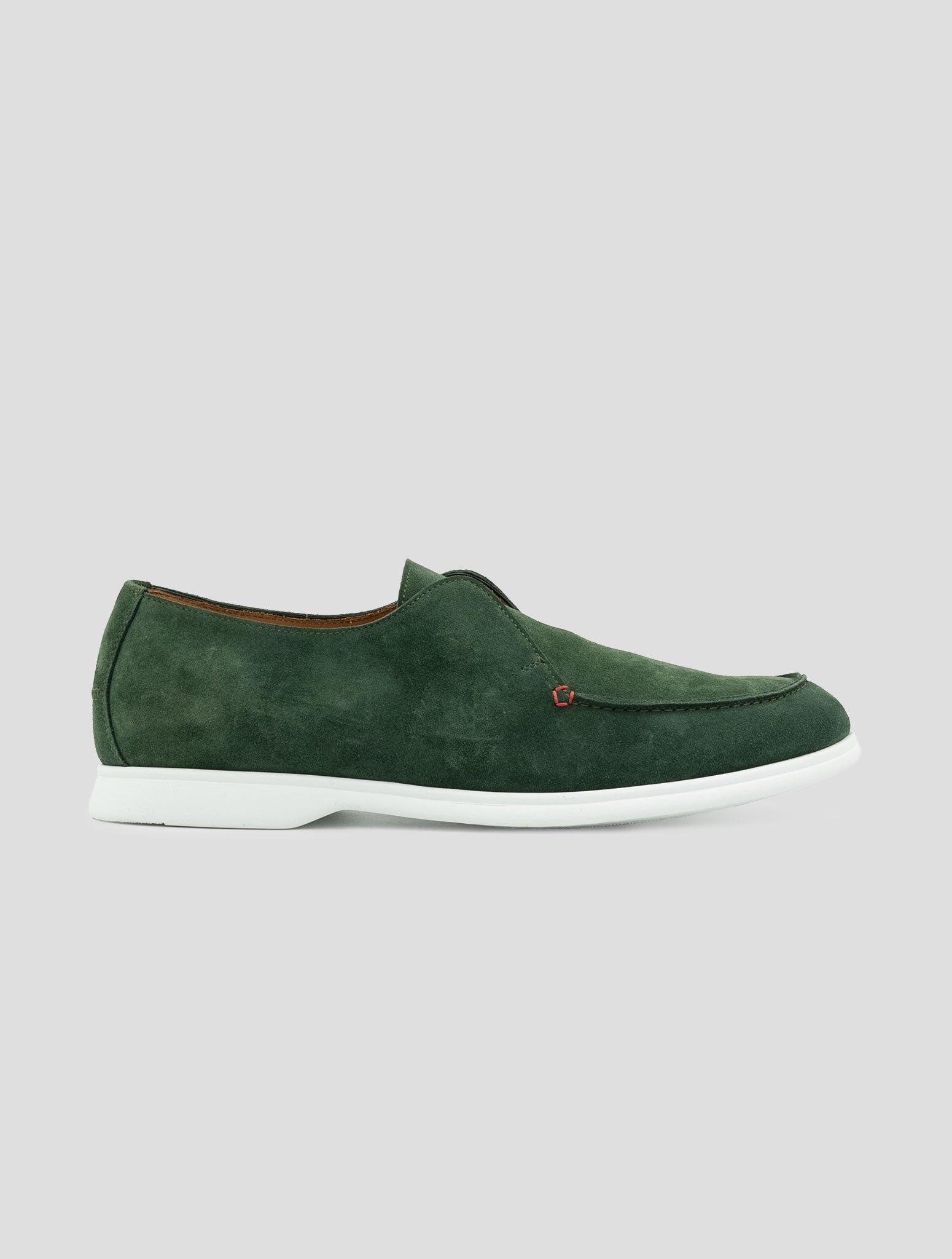 Kiton Green Leather Suede Sneakers