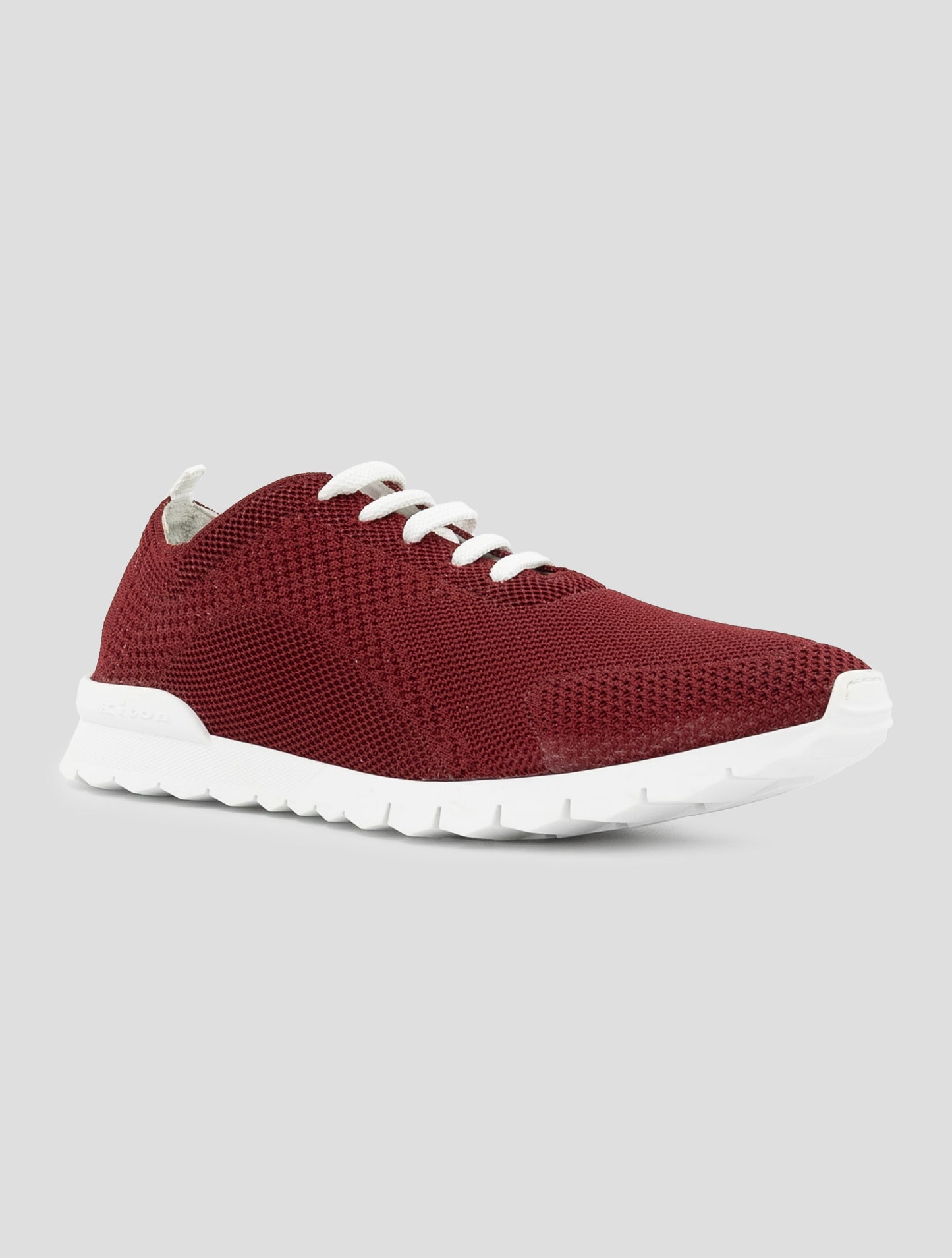 Kiton Burgundy Cotton Ea Sneakers