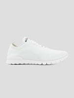 Kiton White Cotton Ea Sneakers