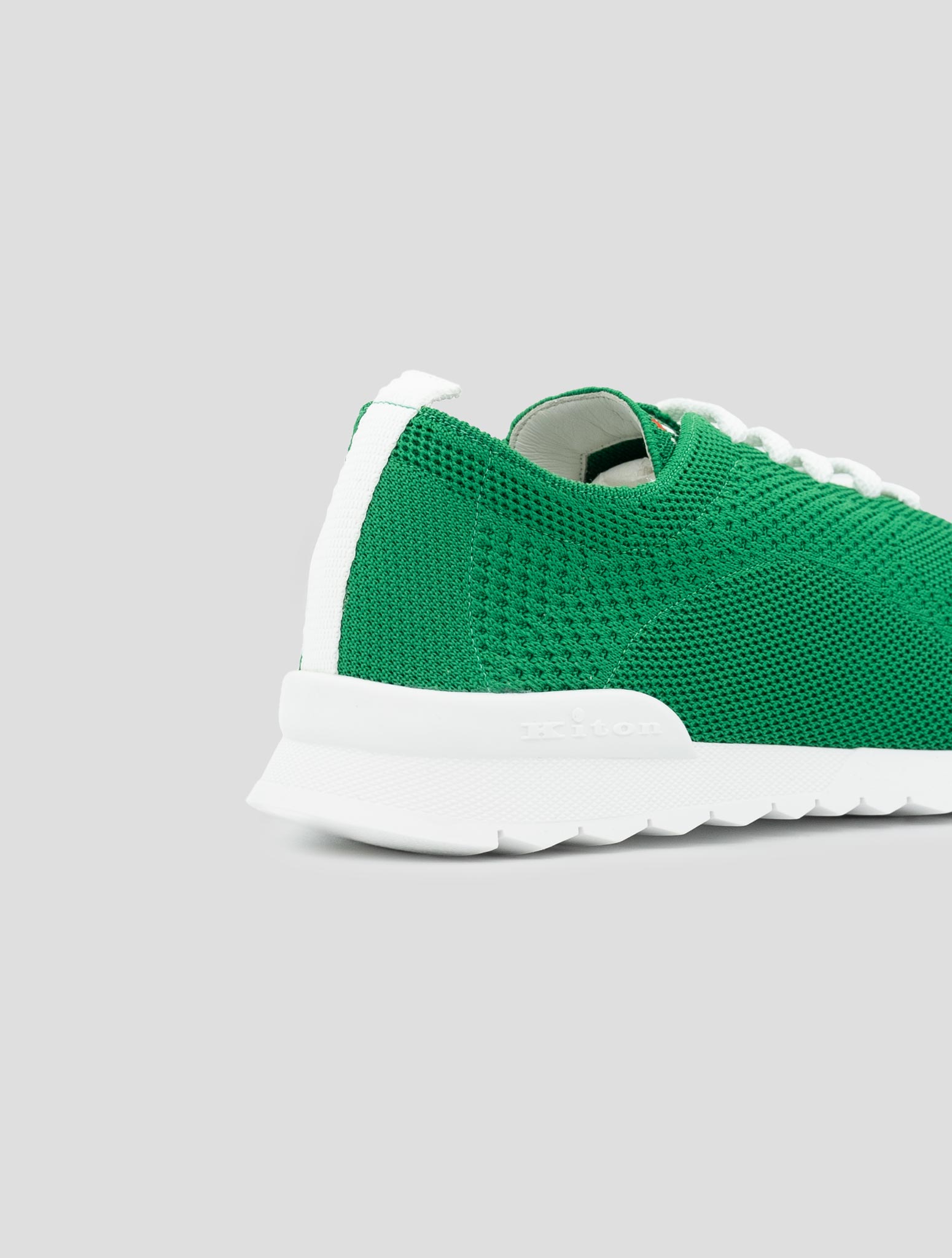 Kiton Green Cotton Ea Sneakers