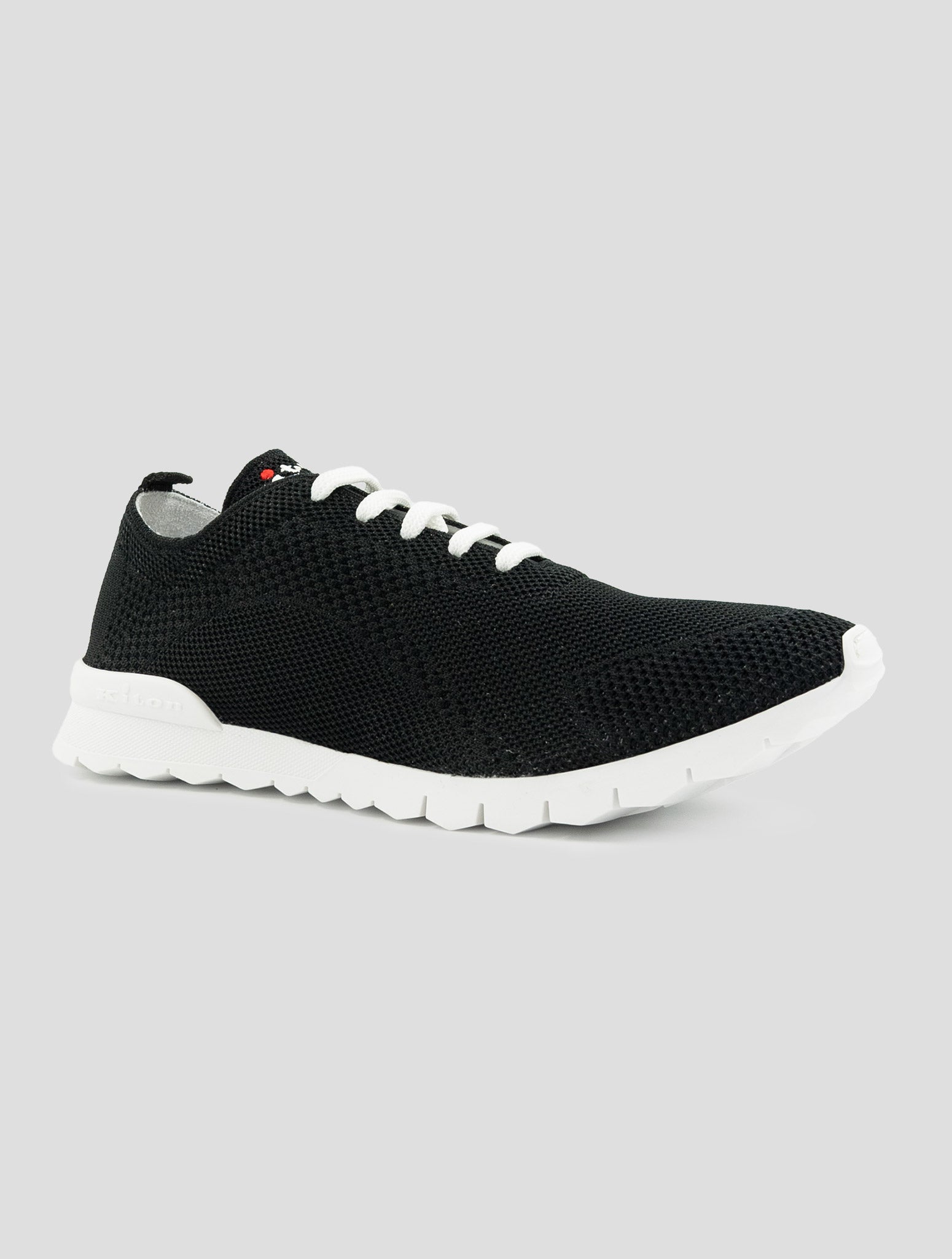 Kiton Black Cotton Ea Sneakers