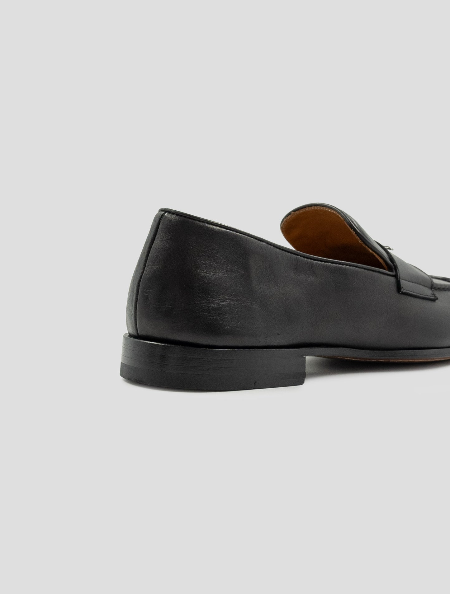 Kiton Black Leather Calf Loafers
