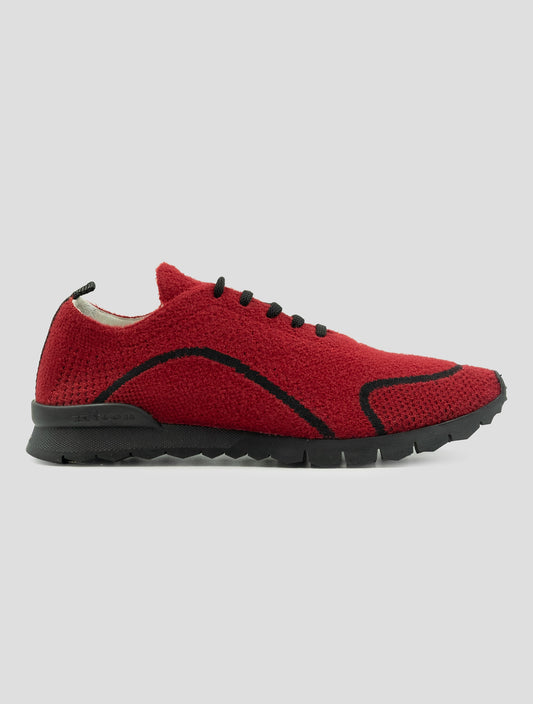 Kiton Red Black Pl Pa Wool Sneakers