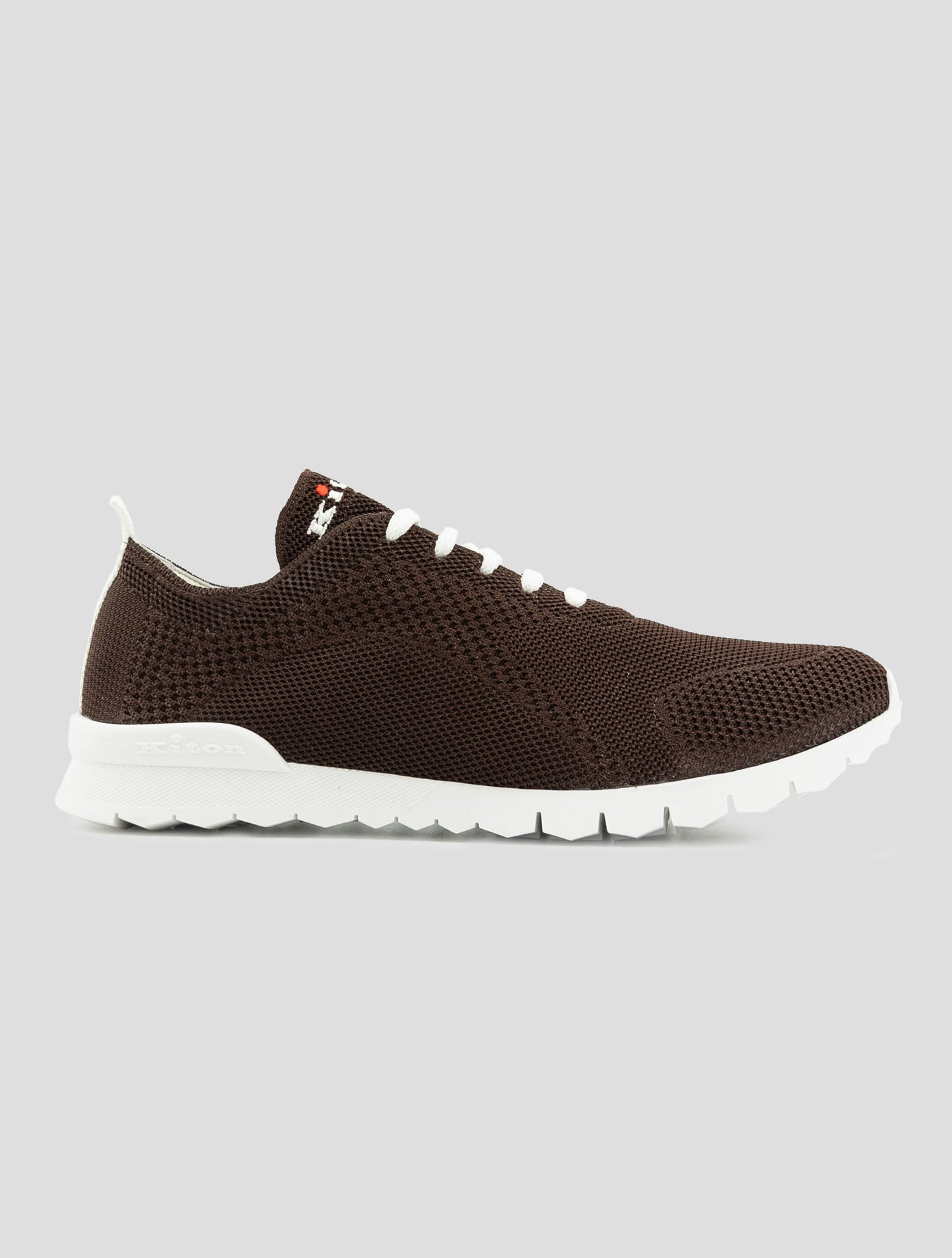 Kiton Brown Cotton Ea Sneakers