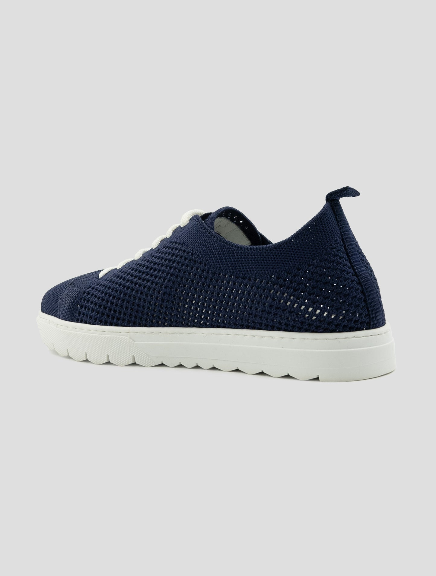 Kiton Blue Cotton Ea Sneakers