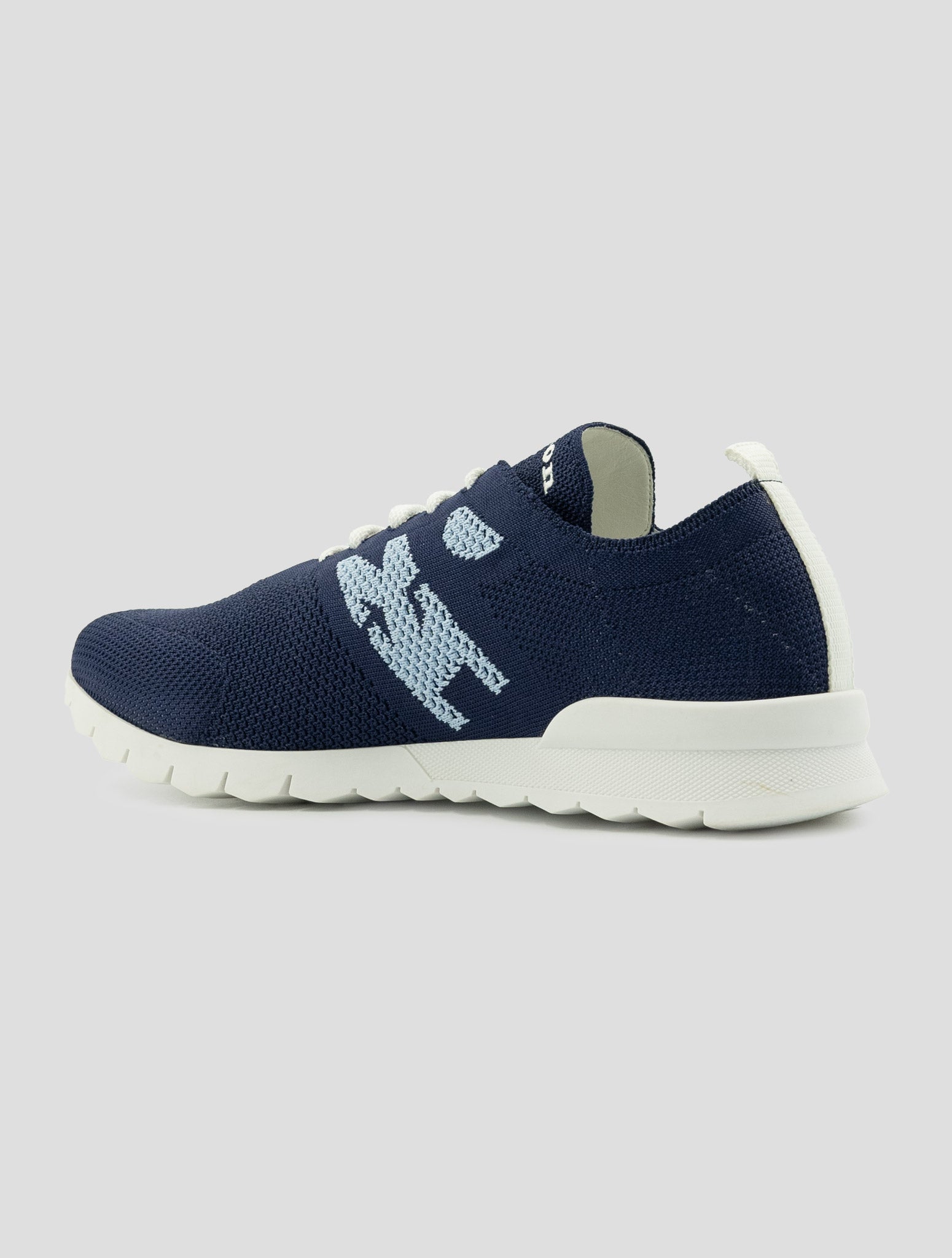 Kiton Blue Light Blue Cotton Ea Sneakers