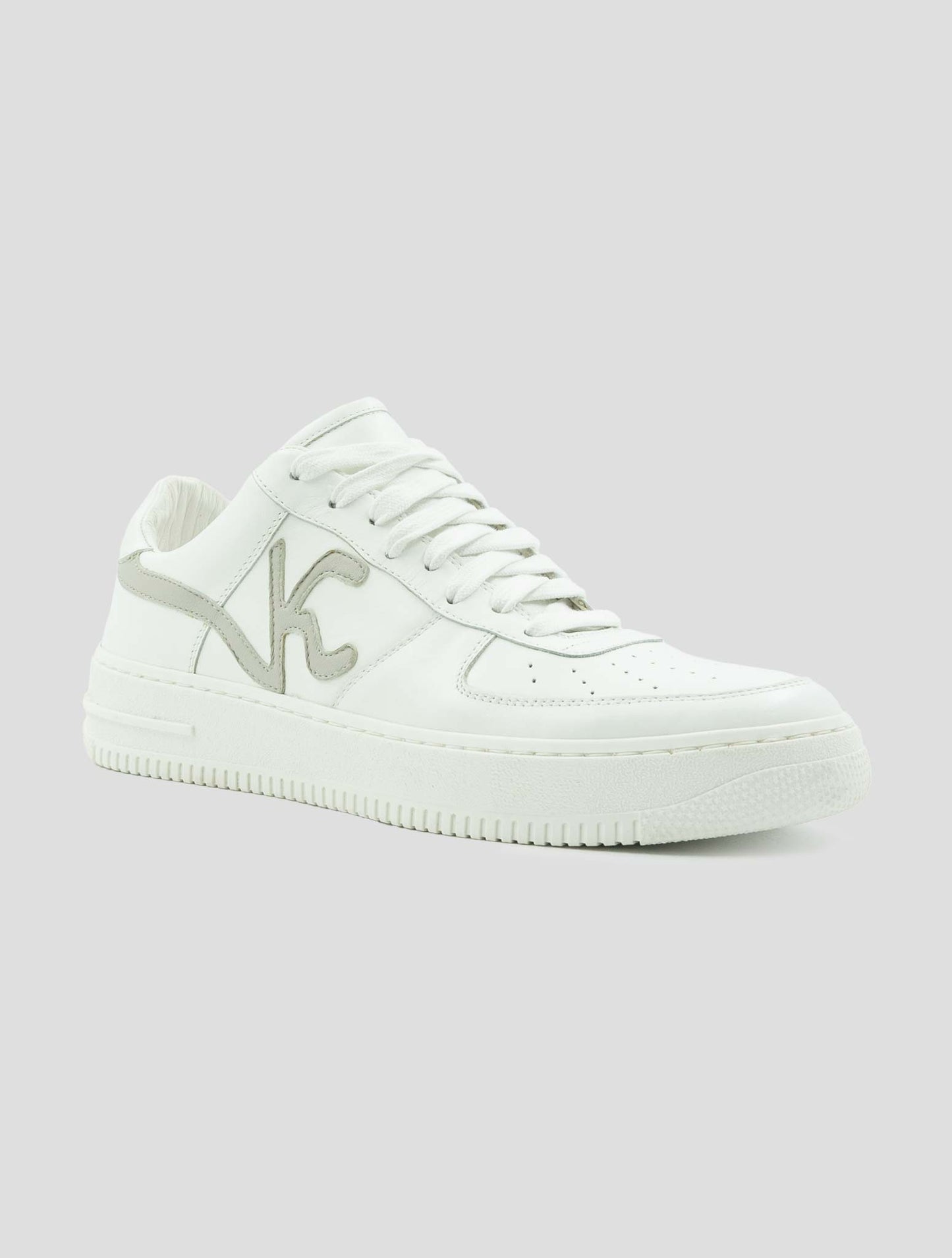Kiton White Leather Sneakers